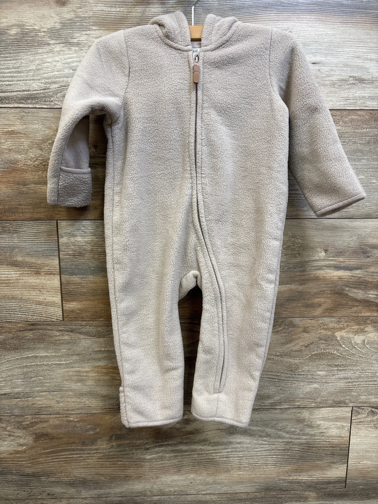H&M Fleece Hooded Bunting Beige sz 9m
