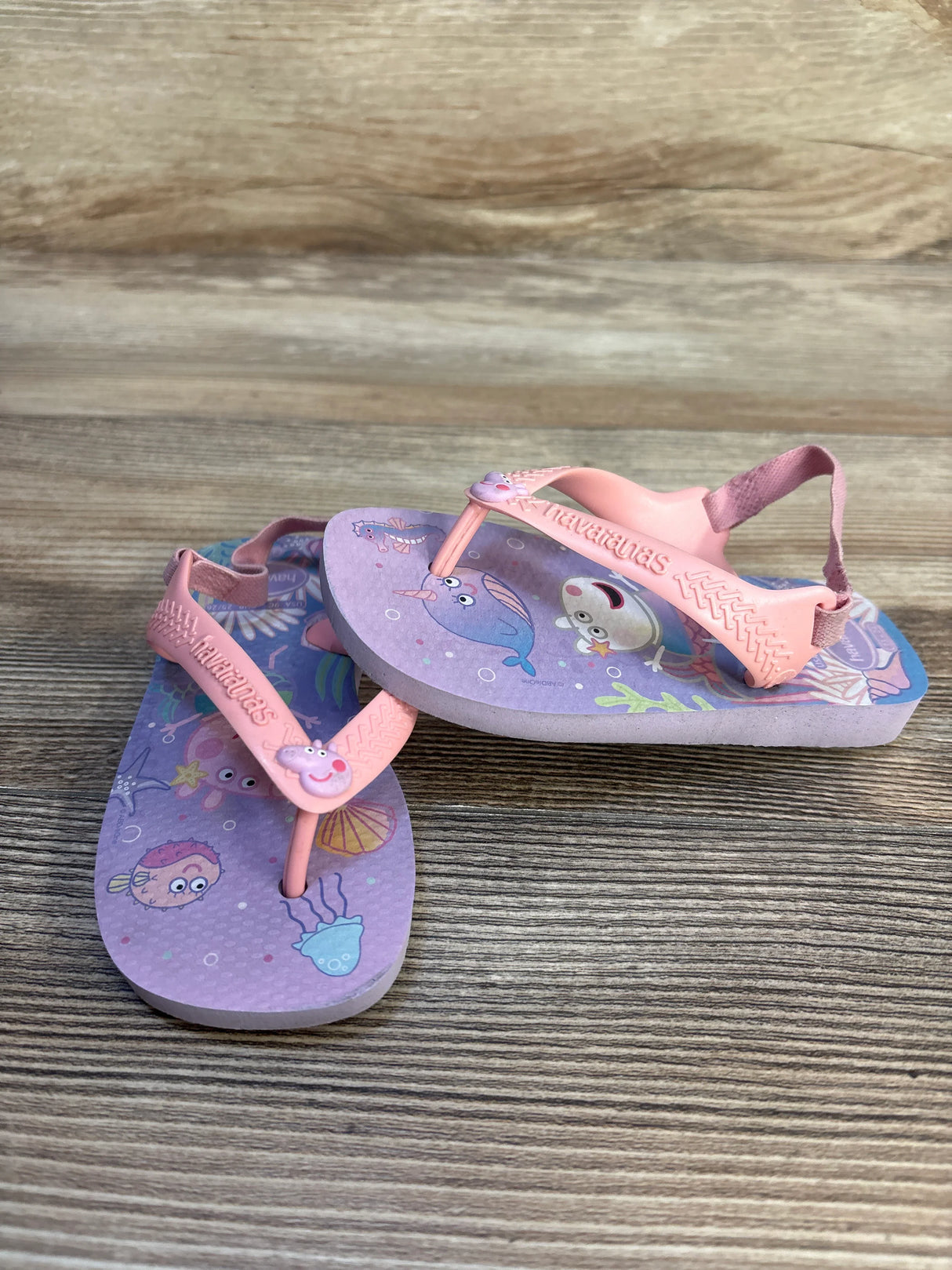 Havaianas Peppa Pig Flip Flops Purple sz 9c