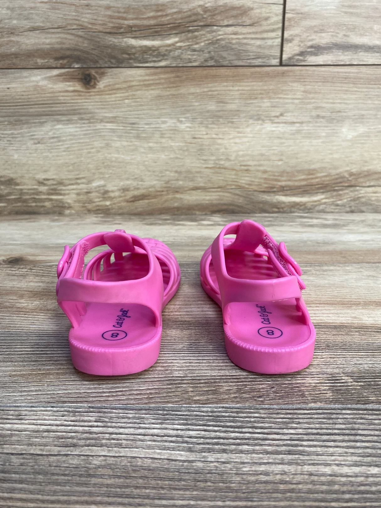 Cat & Jack Fisherman Jelly Sandals Hot Pink sz 8c - Me n Mommy To Be