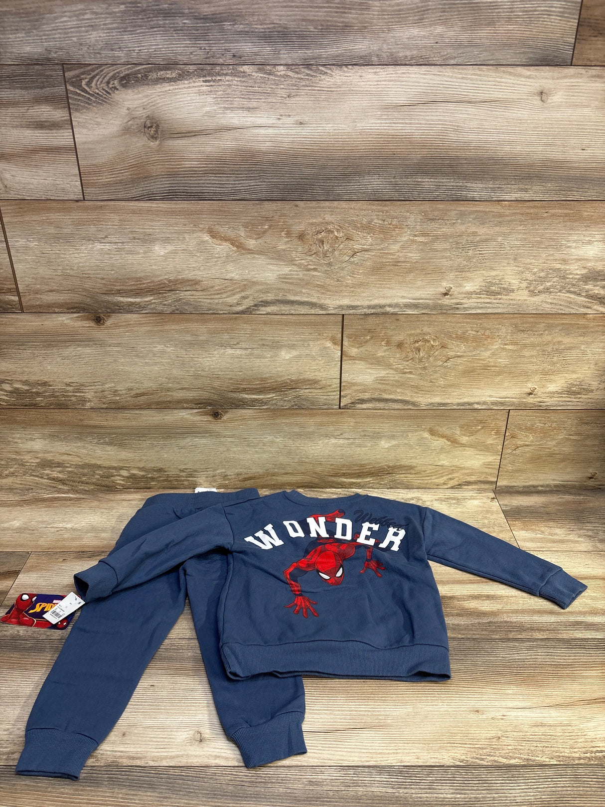 NEW Marvel Spider-Man 2pc Pullover Sweatshirt & Joggers Set Blue sz 3T