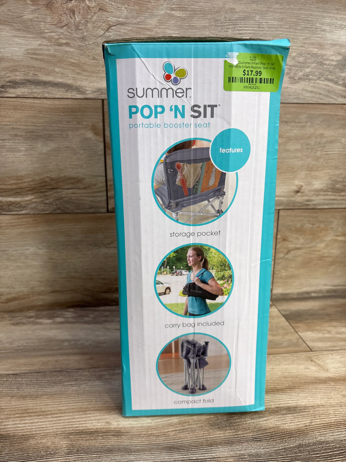 Summer Infant Pop 'N Sit Portable Infant Booster Seat - Grey