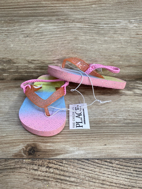 NEW Children's Place Ombre Pink Glitter Flip Flops sz 6-7c - Me n Mommy To Be