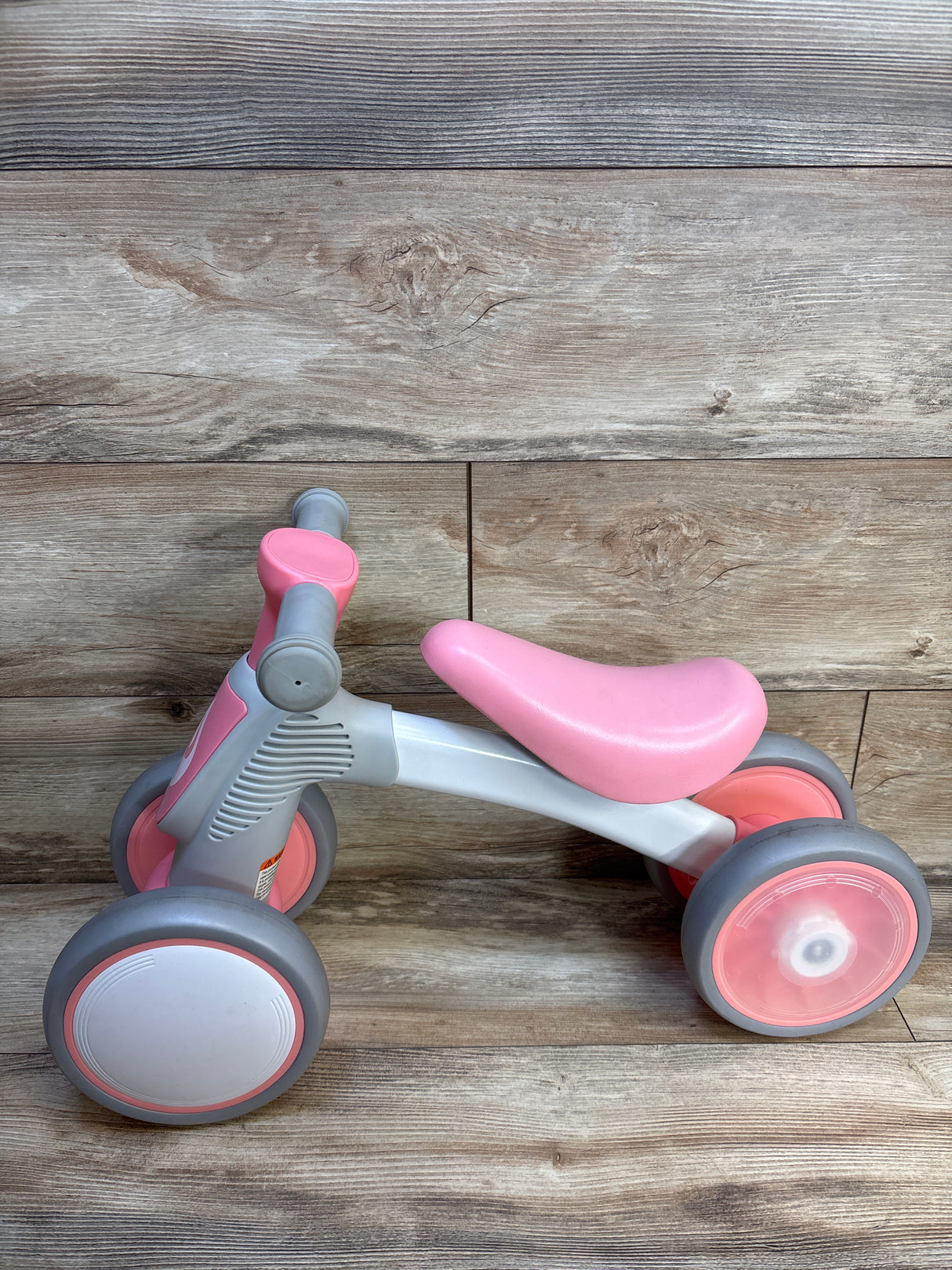 WETIFY Colorful Lighting Baby Balance Bike Pink