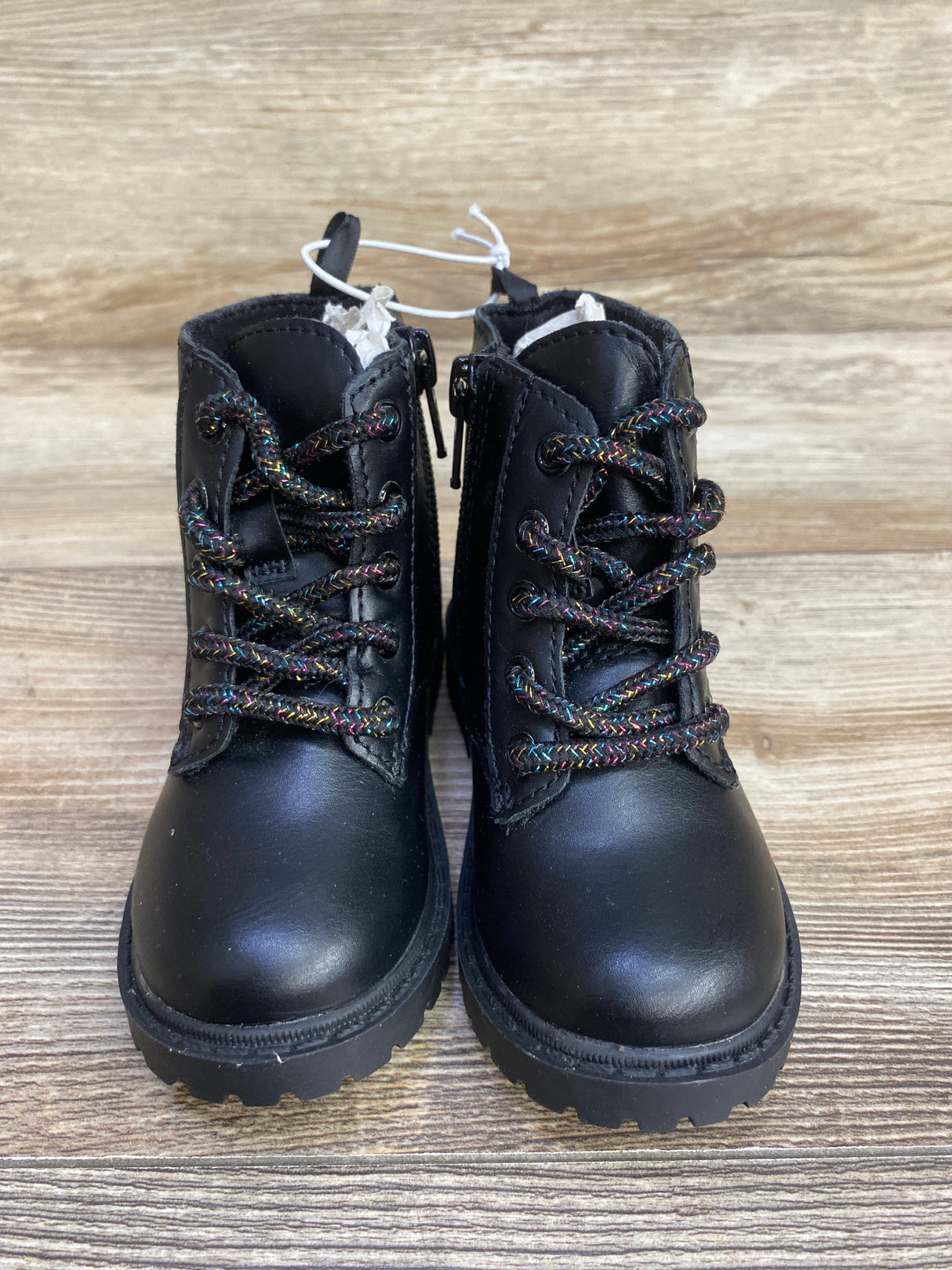 NEW Old Navy Lace-Up Combat Boots Black sz 6c