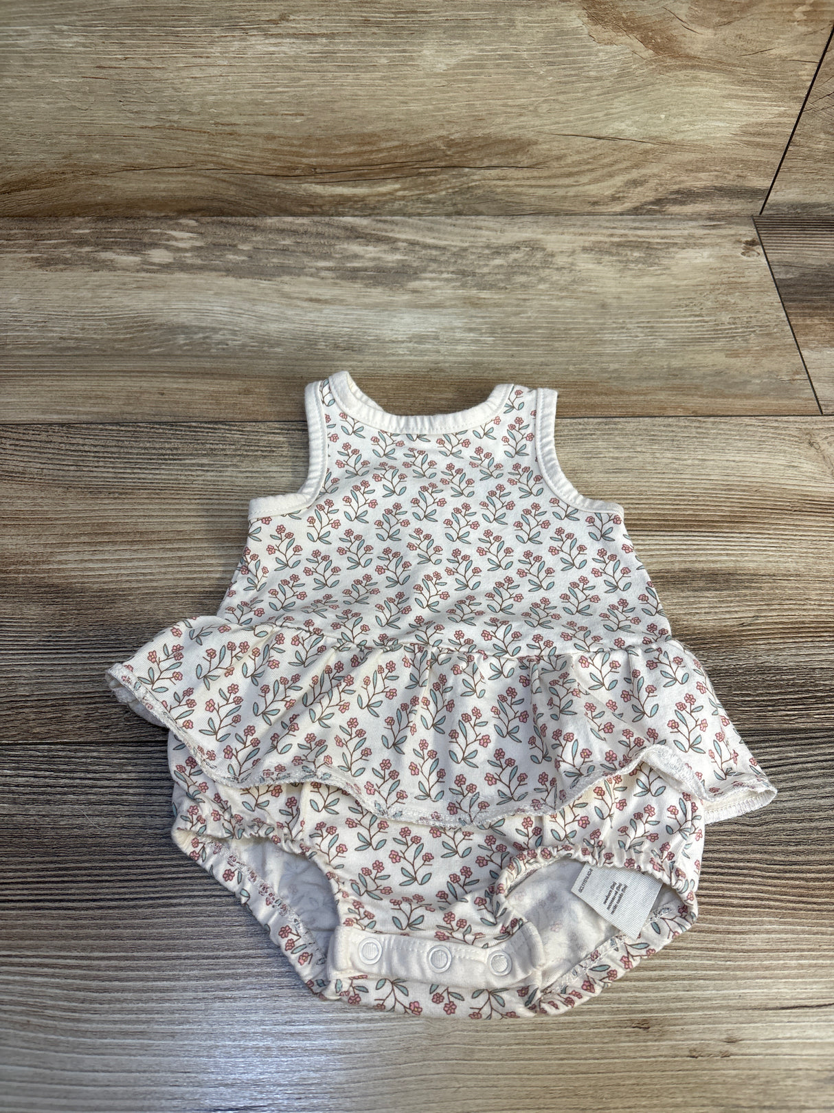 Little Planet Floral Bubble Romper White sz Newborn