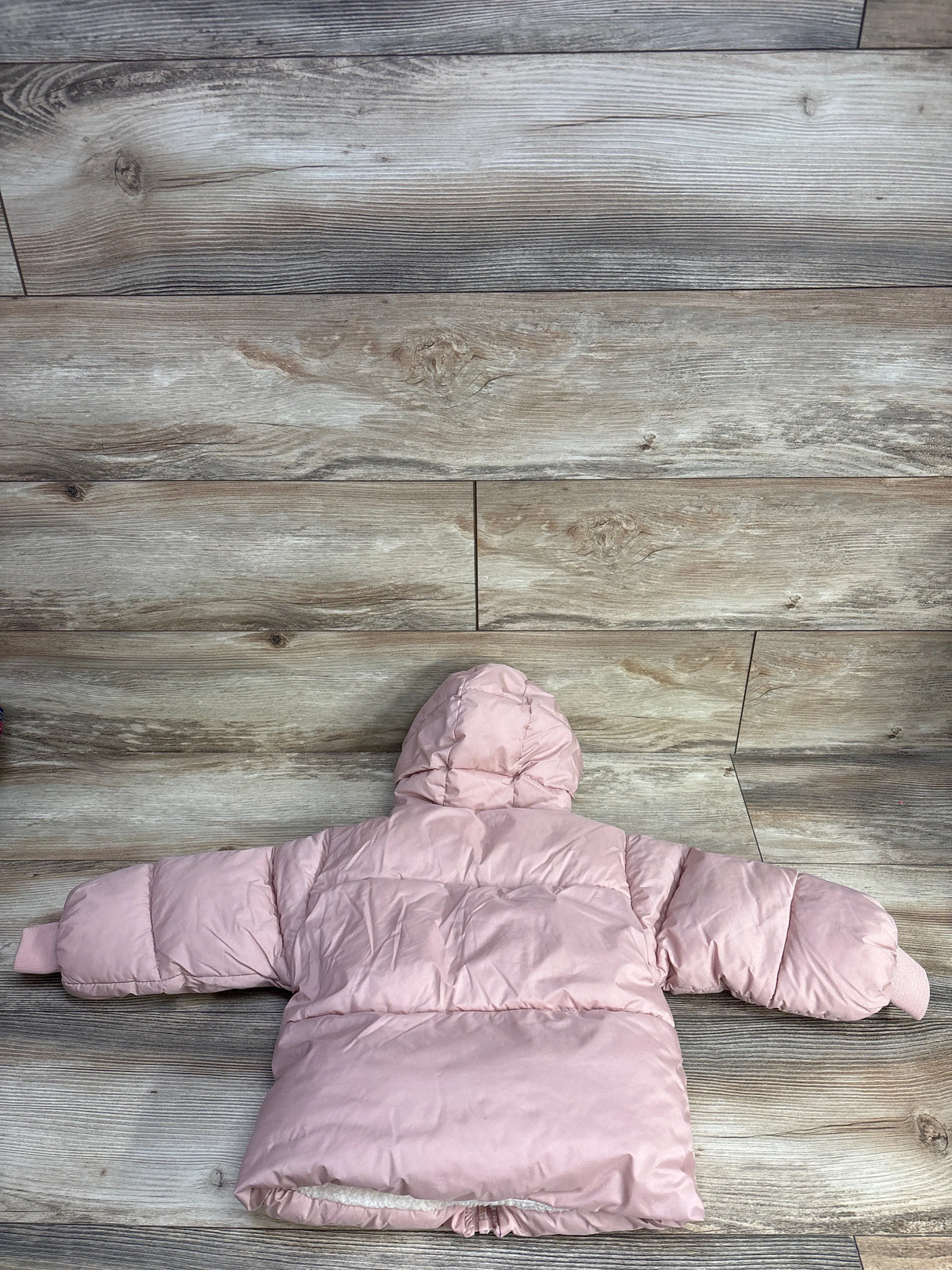 Aideaone Hooded Puffer Winter Coat Pink sz 3/4T
