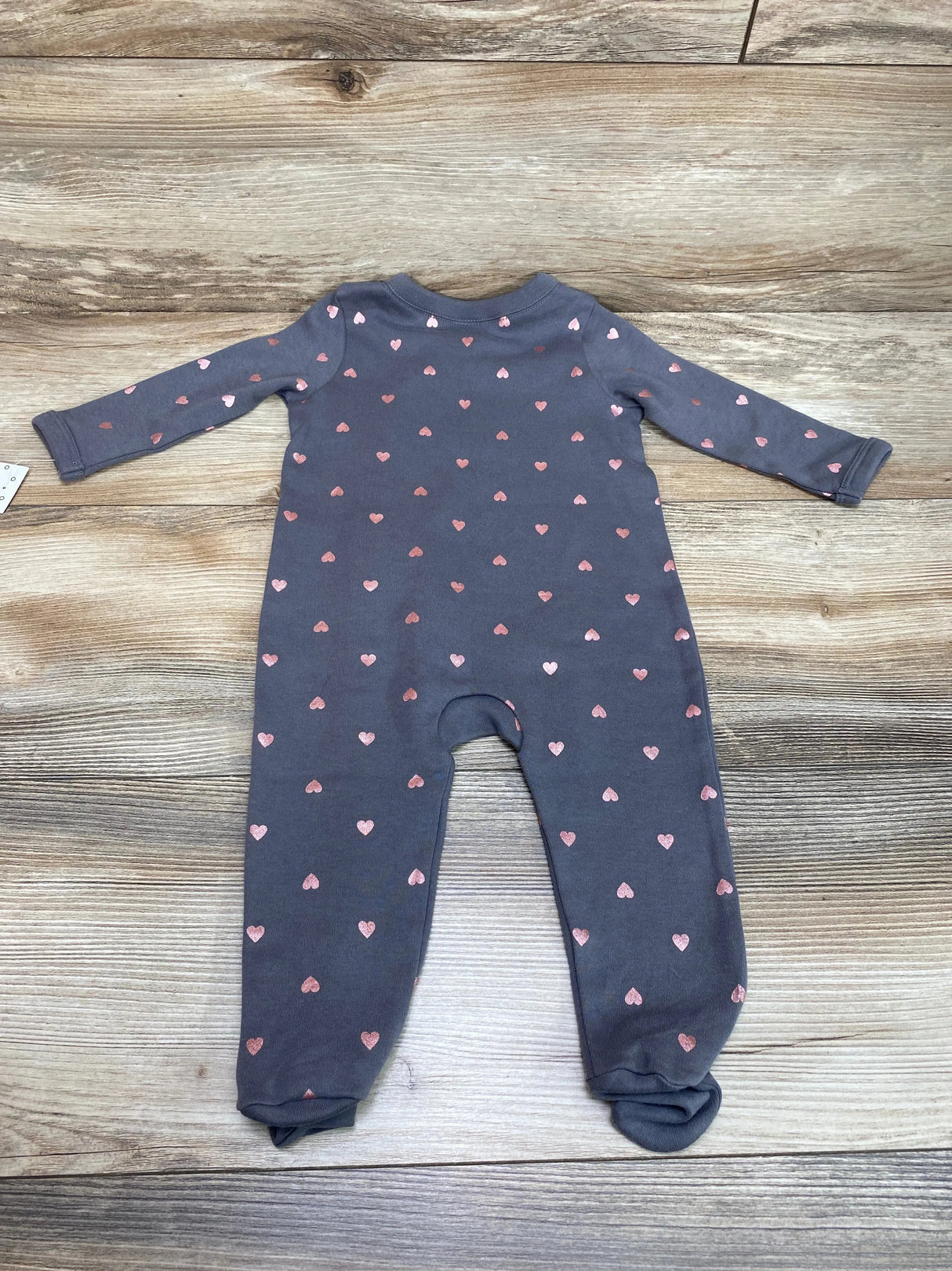 NEW Nordstrom Hearts Kimono Sleeper Grey sz 6m - Me n Mommy To Be