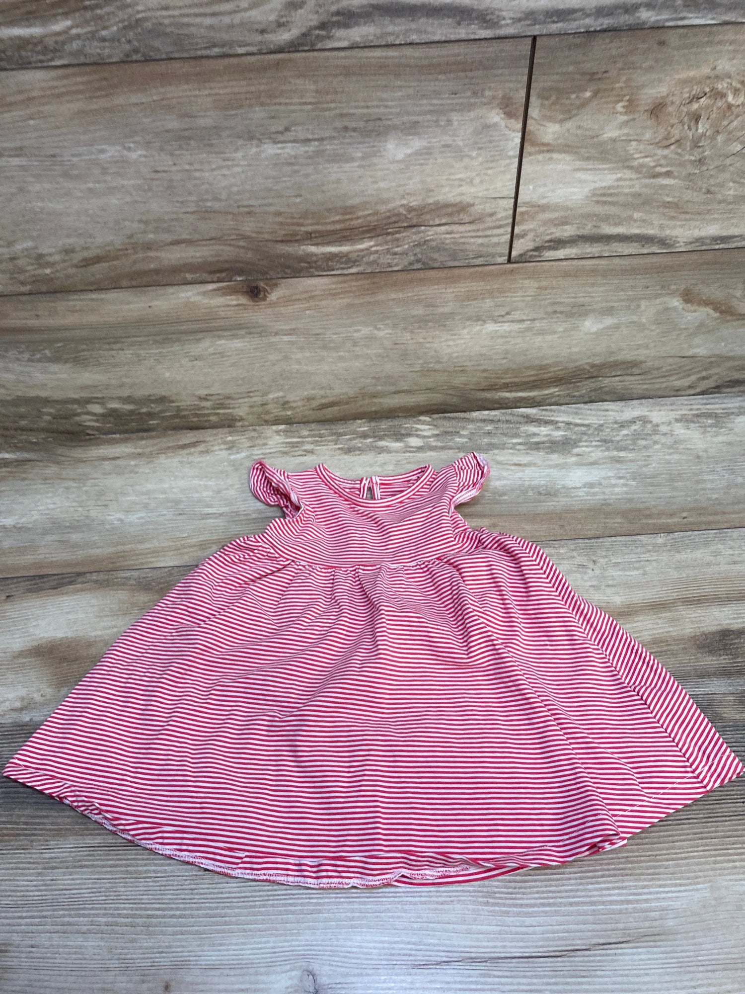 M&S Striped Dress Red sz 12m - Me n Mommy To Be