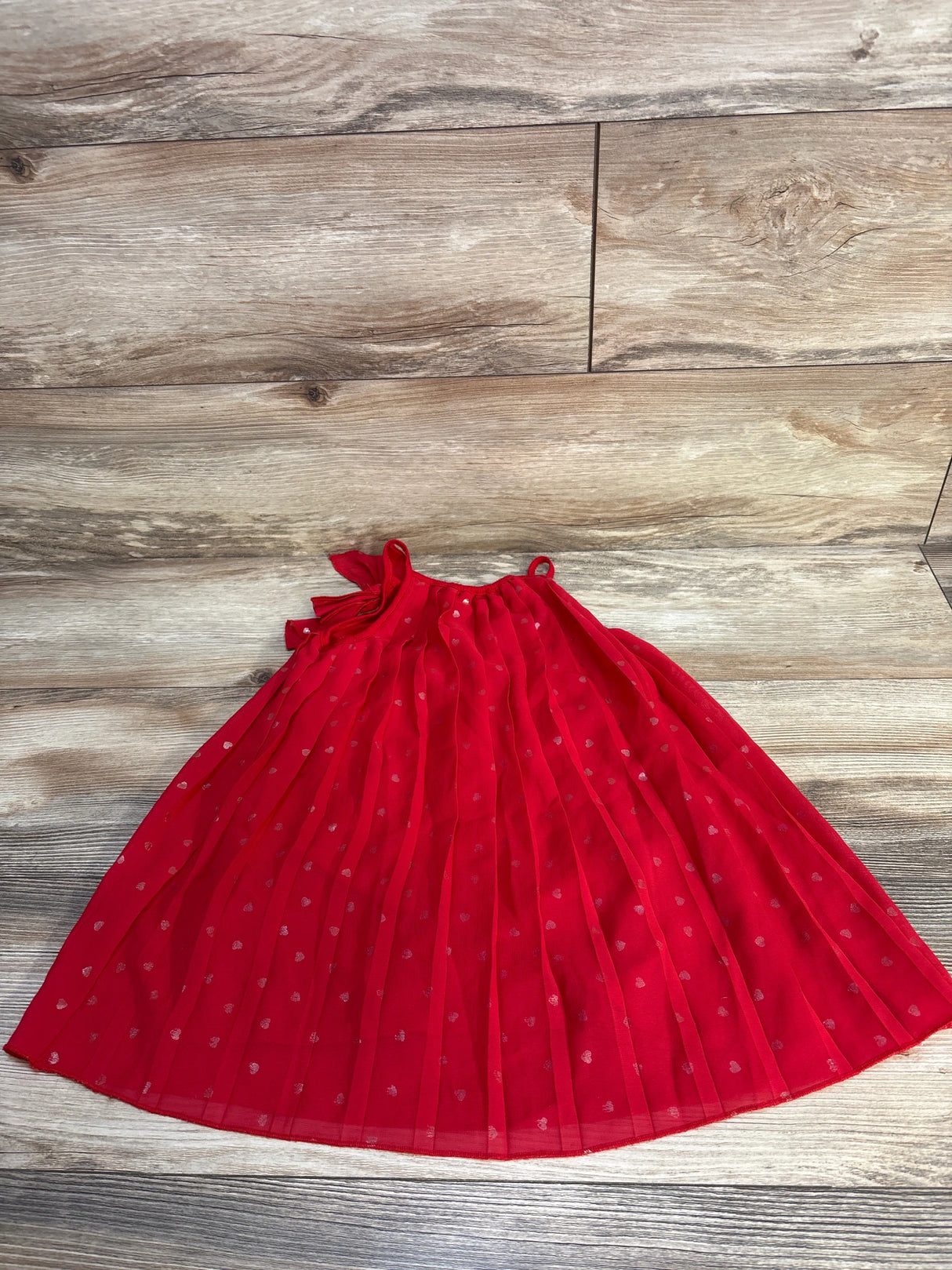 Epic Threads Heart Print Tulle Dress Red sz 3T