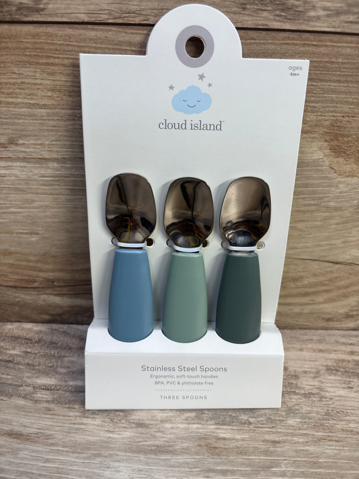 NEW Cloud Island Stainless Steel Spoons - 3pk