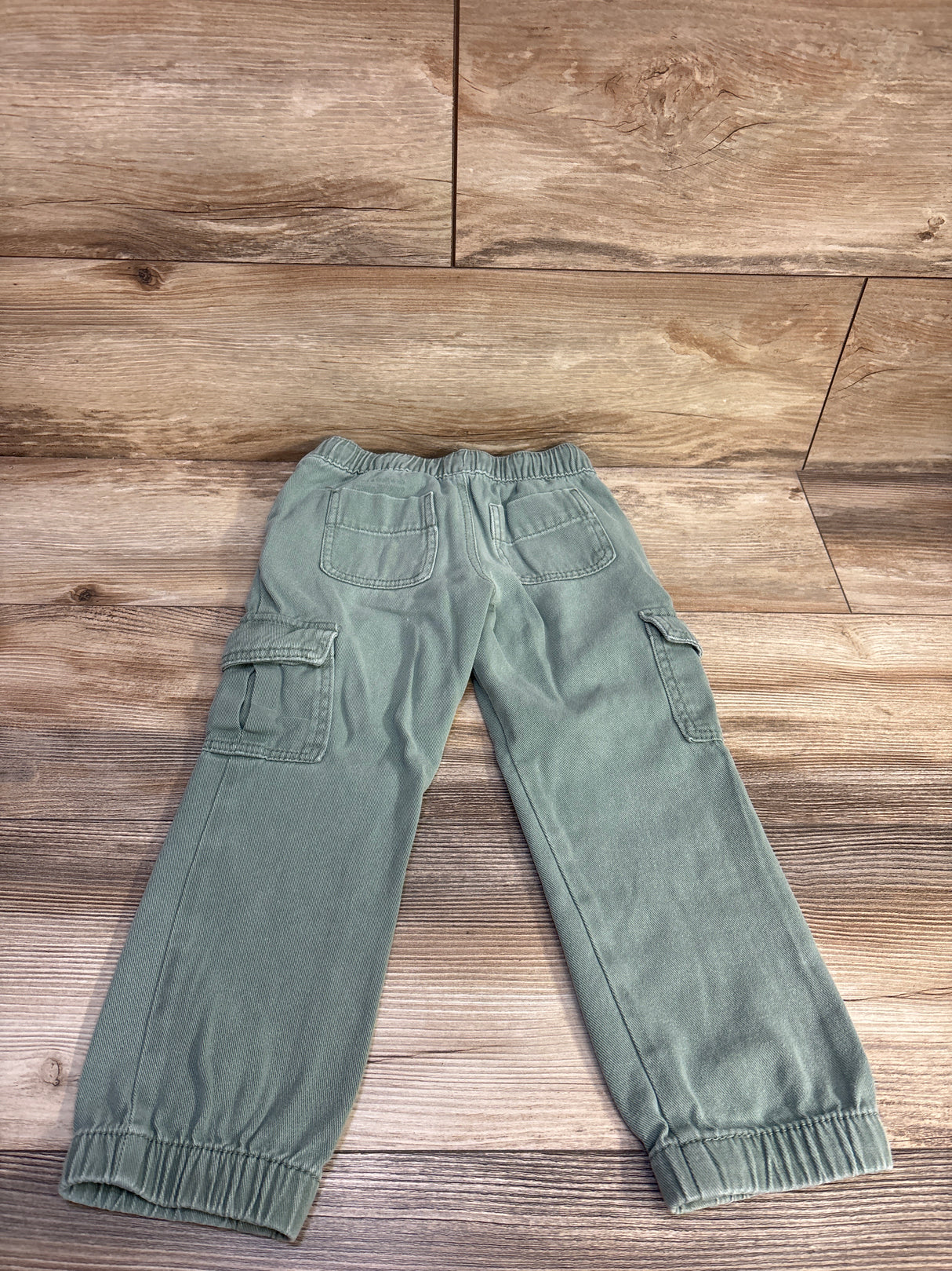 Cat & Jack Cargo Denim Joggers Green sz 4/5T