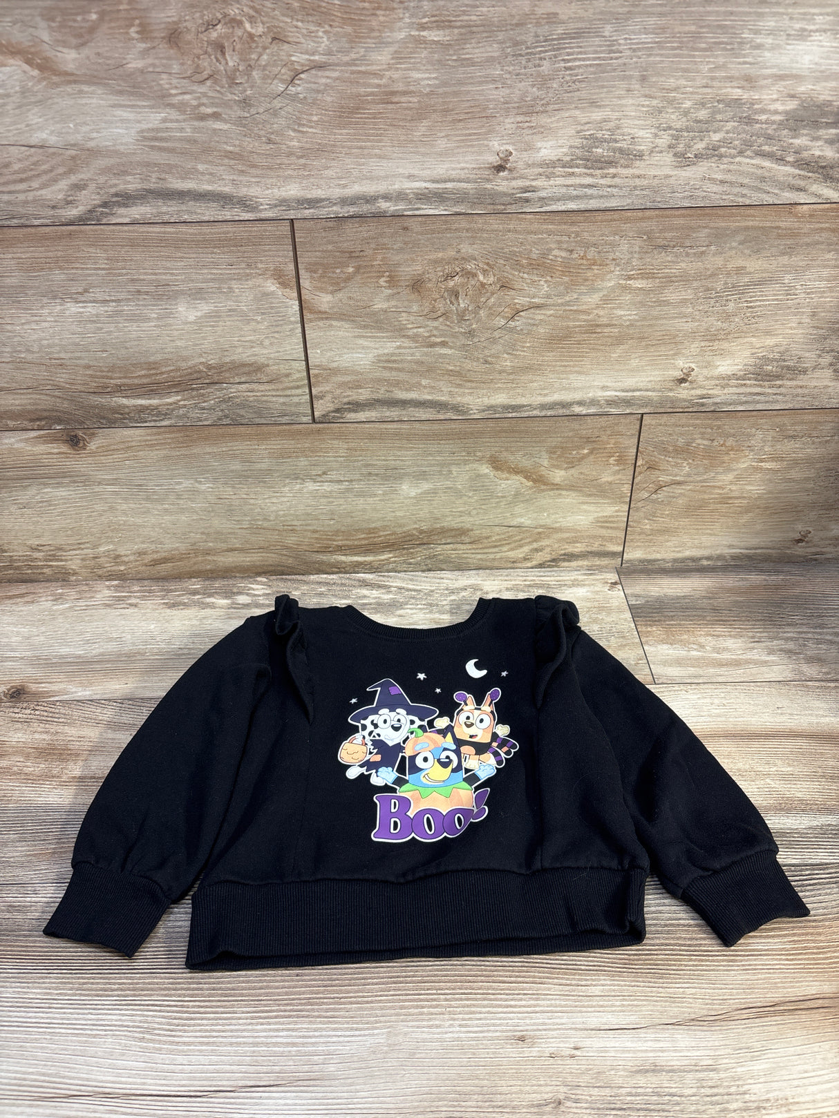 Jumping Beans x Bluey Halloween Pullover Sweatshirt Black sz 4T
