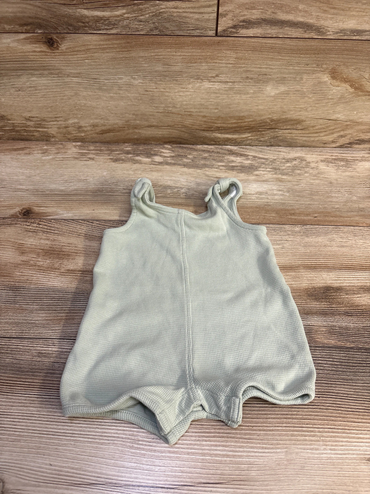Just One You Waffle Knit Shortie Romper Green sz 6m