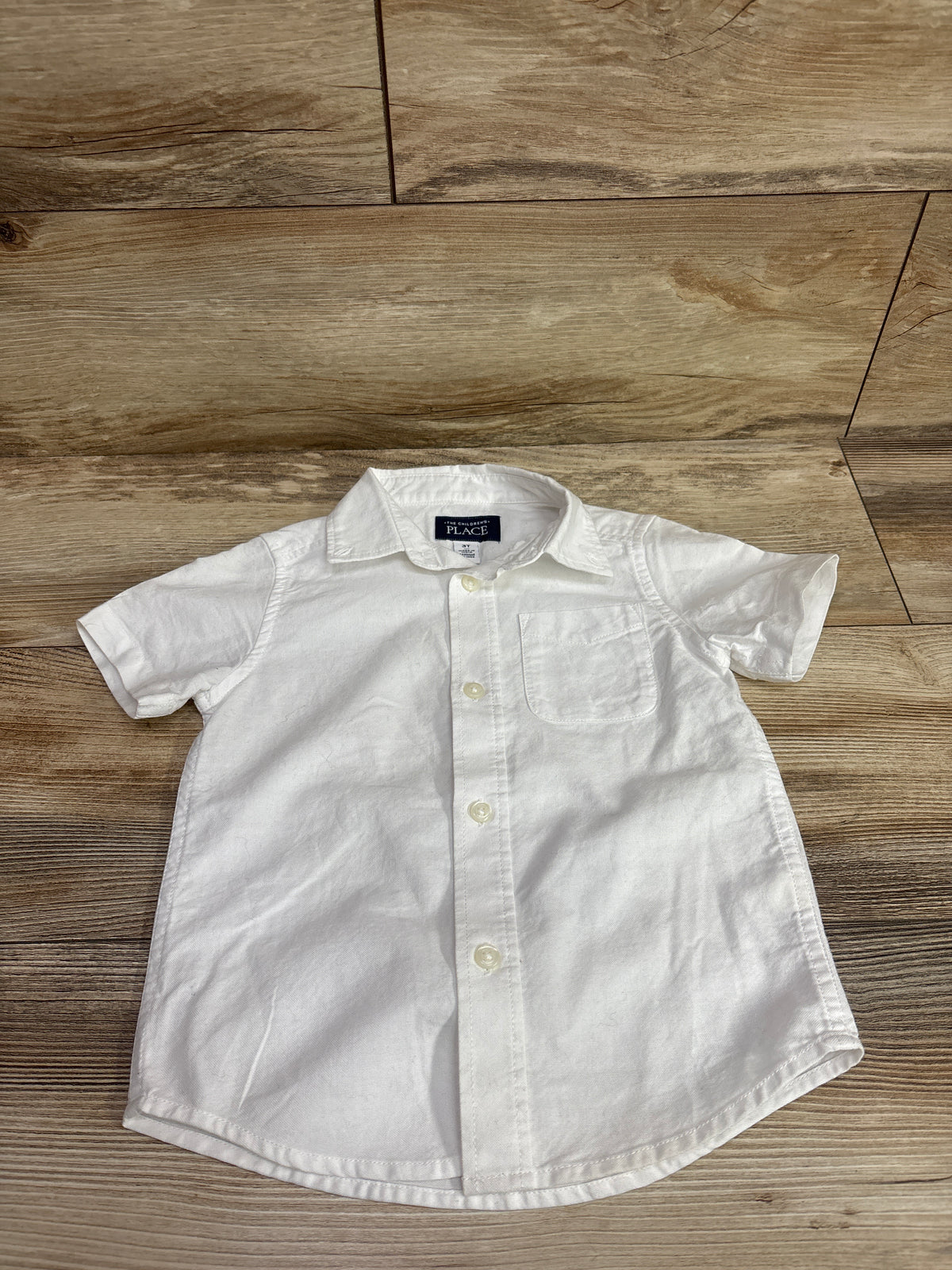 Children's Place Button-Down Shirt White sz 3T