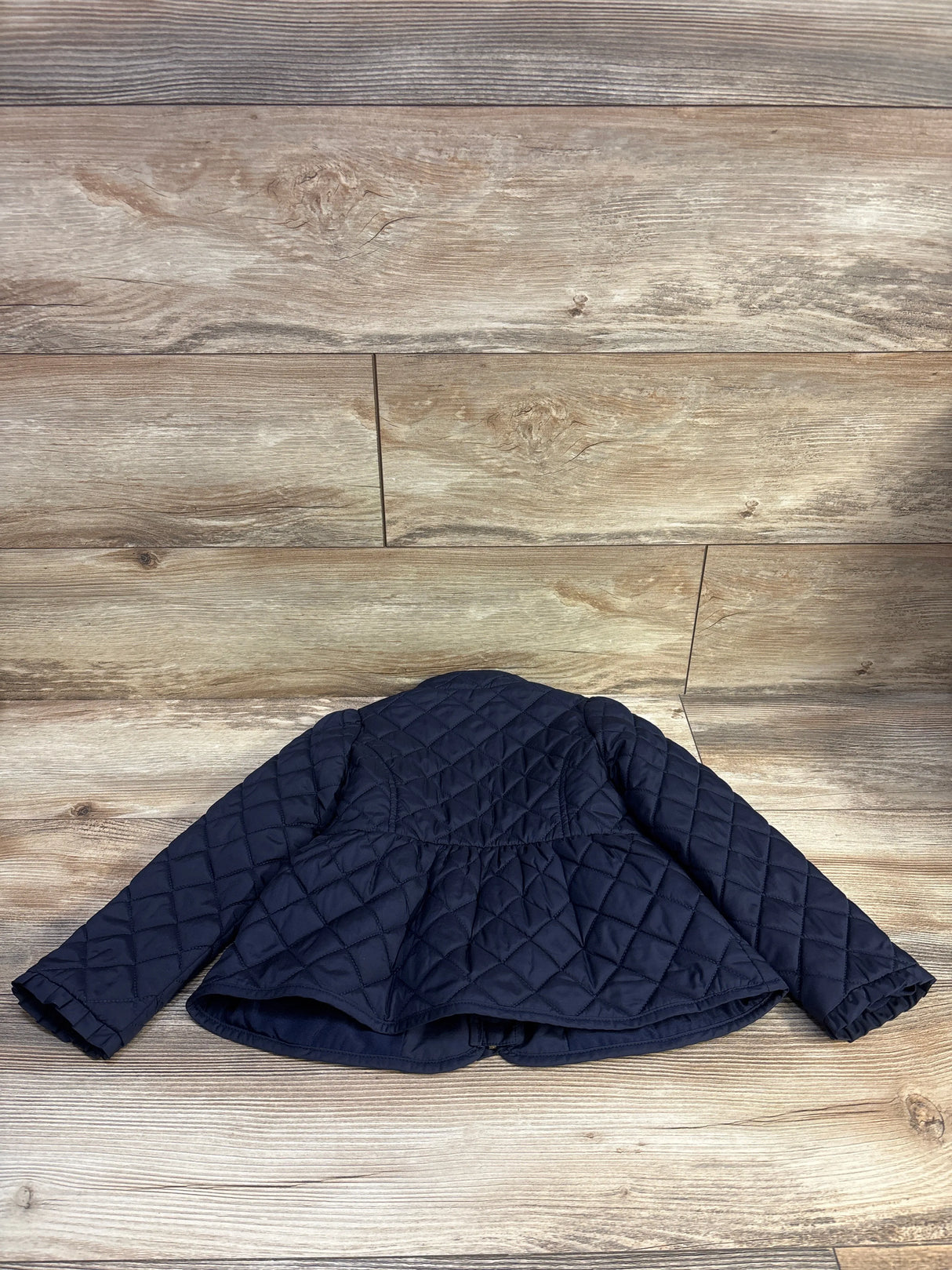 Janie & Jack Quilted Peplum Barn Jacket Navy sz 3-4T
