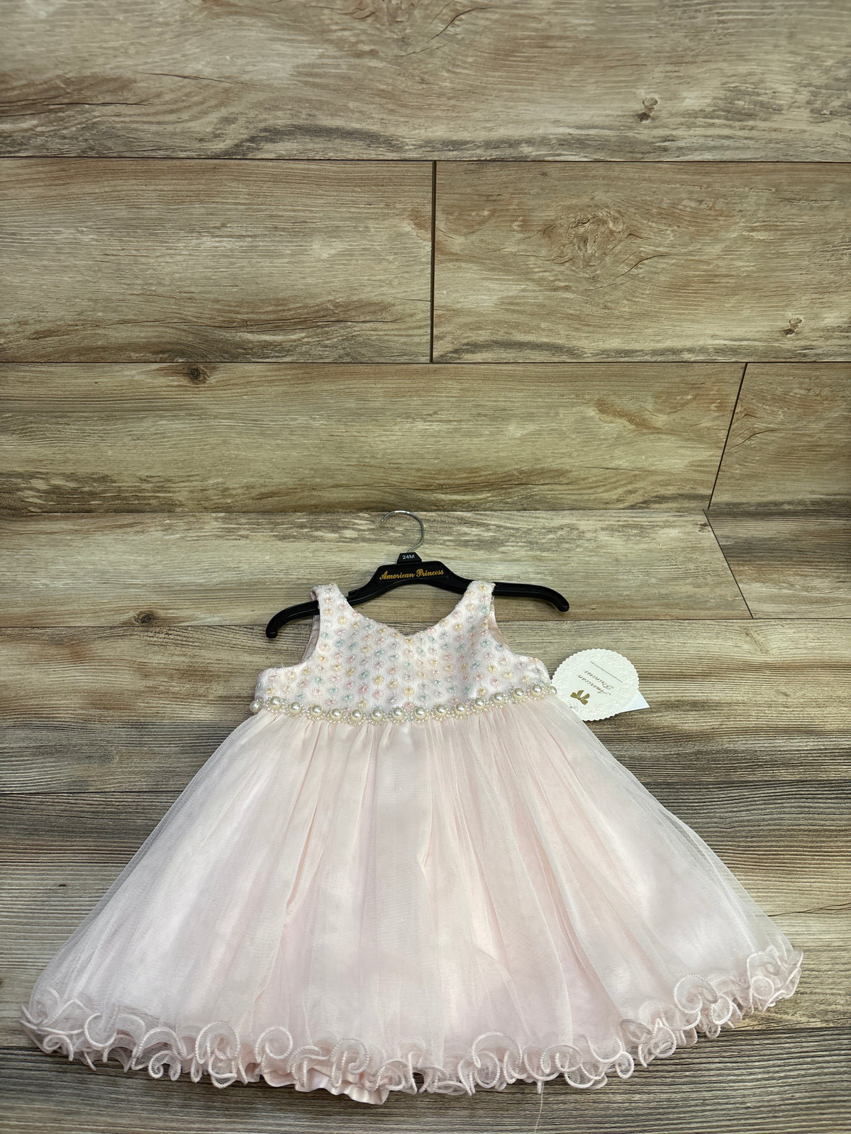 NEW American Princess 2pc Sleeveless Tulle Dress & Bloomers Pink sz 24m