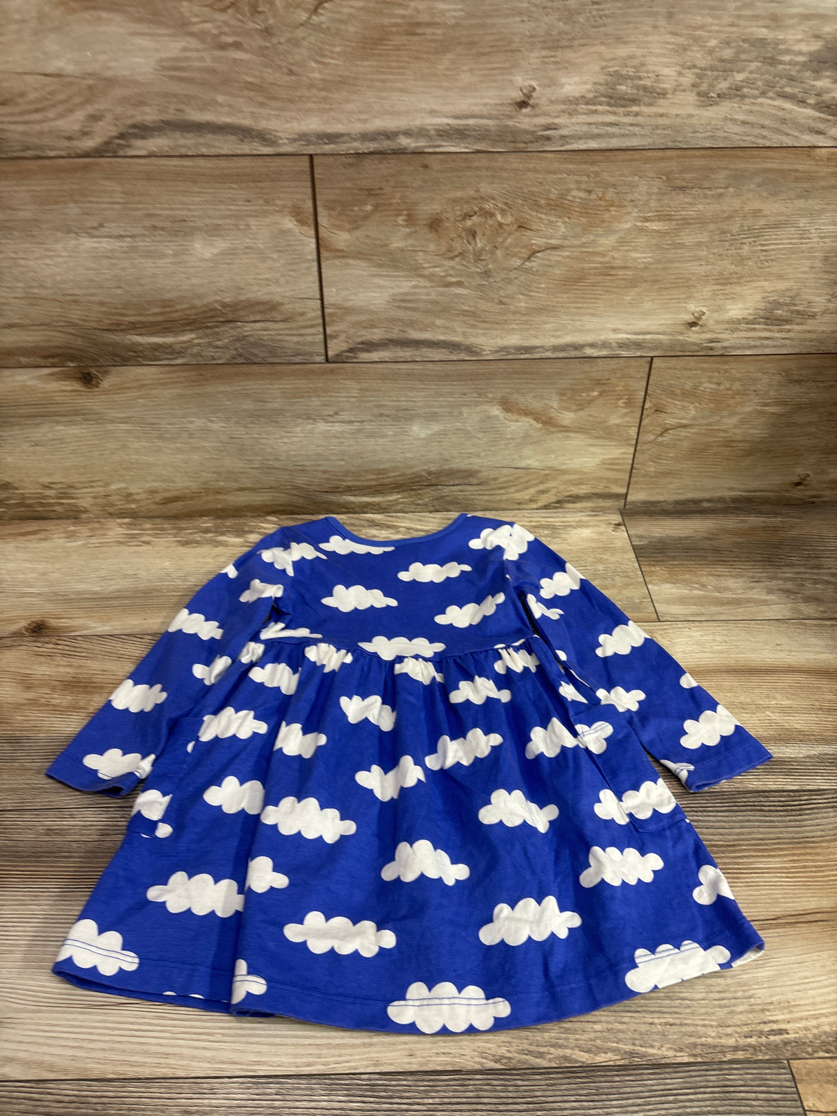 Hanna Andersson Long Sleeve Playground Dress with Pockets Blue sz 3T