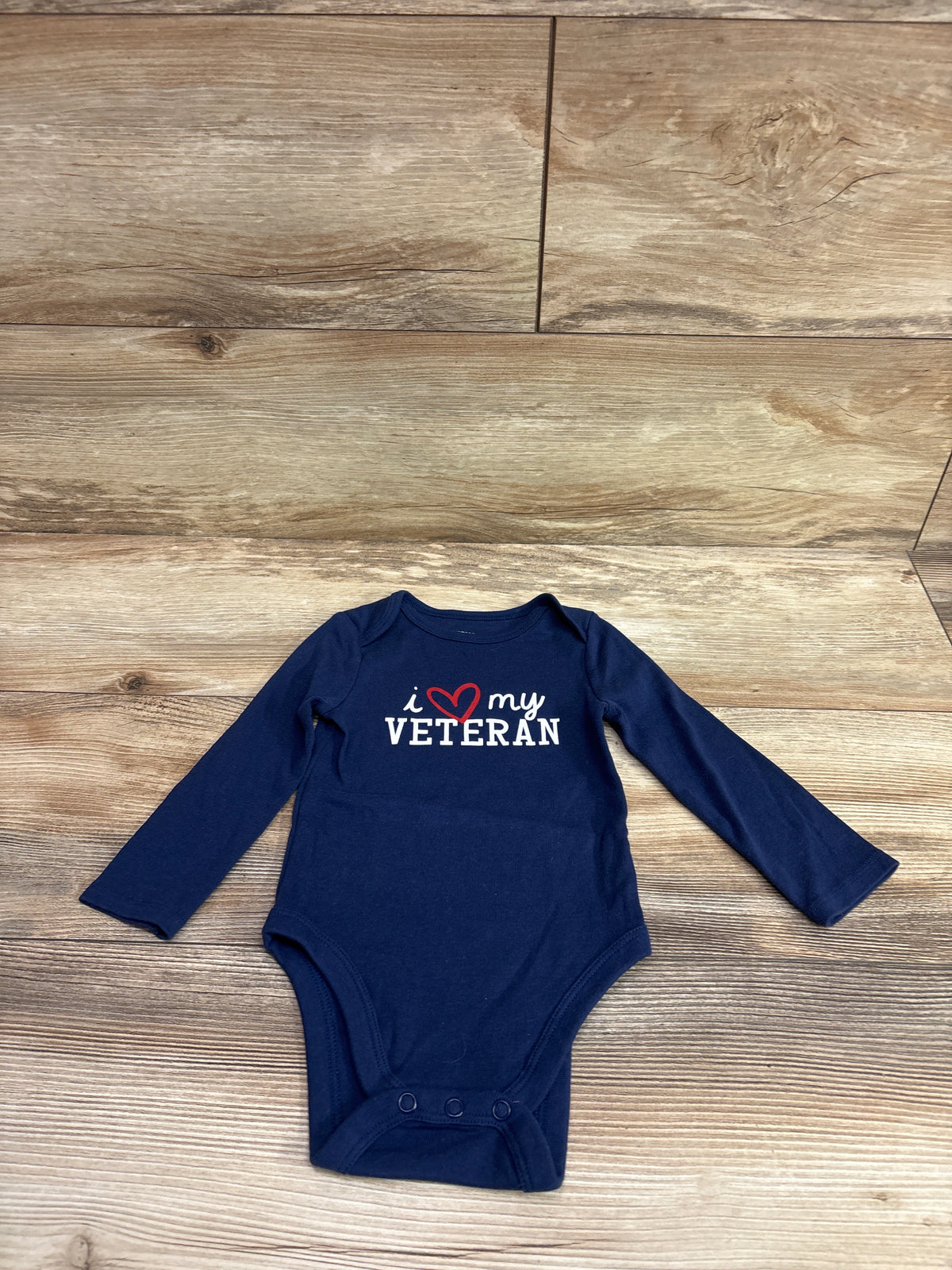 Sonoma I Heart My Veteran Bodysuit Navy sz 12m