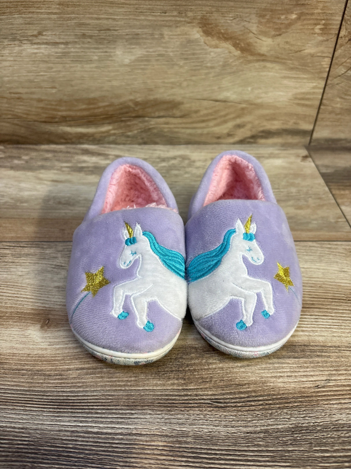 Wonder Nation Unicorn Slippers Purple sz 9/10c