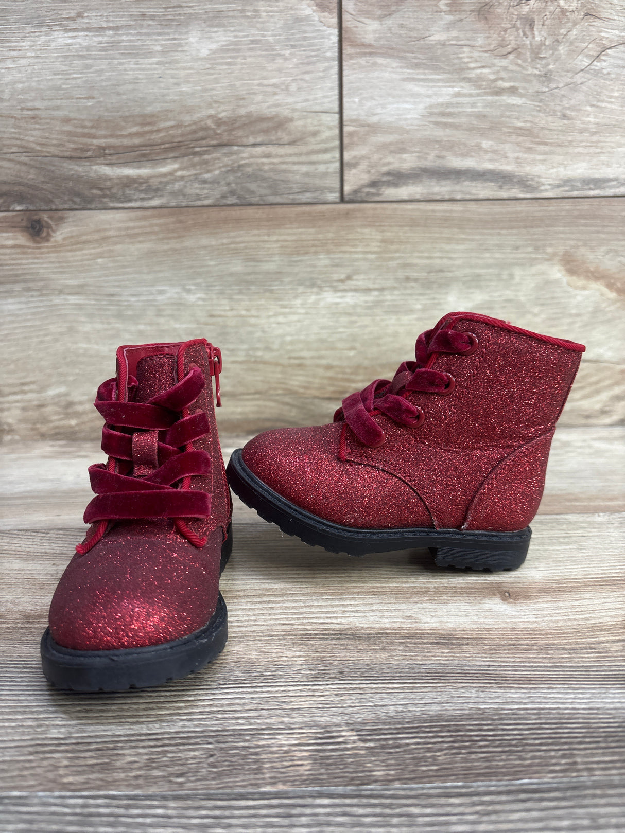 Cat & Jack Glitter Boots, Red sz 5c