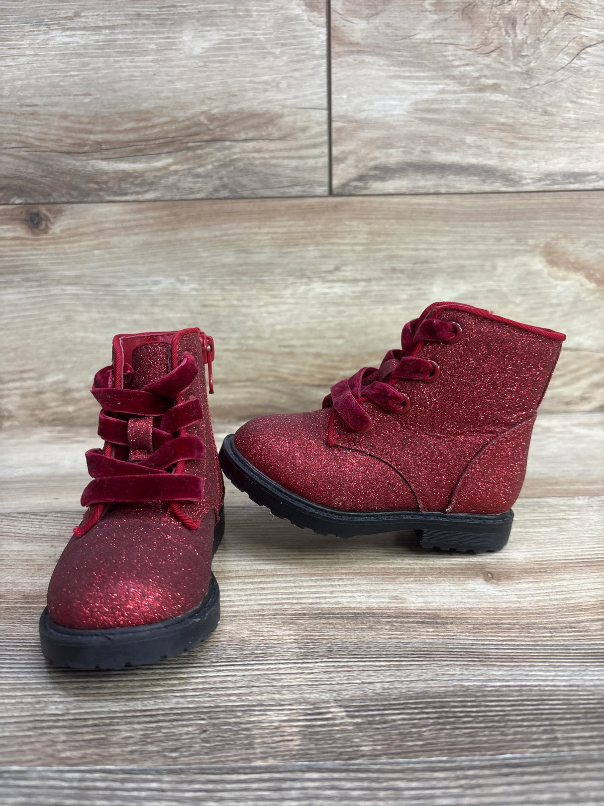 Cat & Jack Glitter Boots, Red sz 5c