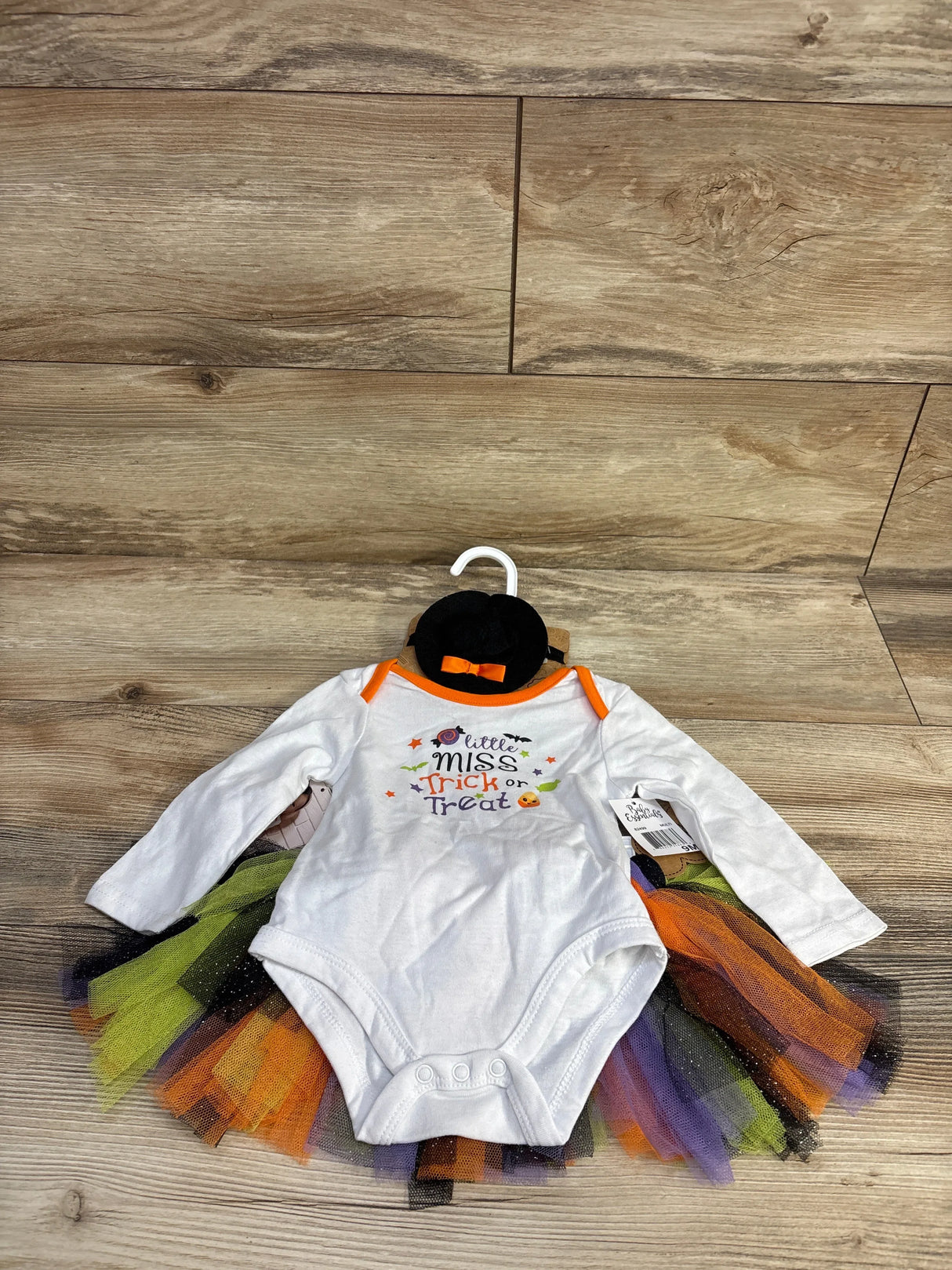 NEW Baby Essentials 3pc Little Miss Bodysuit & Tutu Set White sz 9m - Me n Mommy To Be