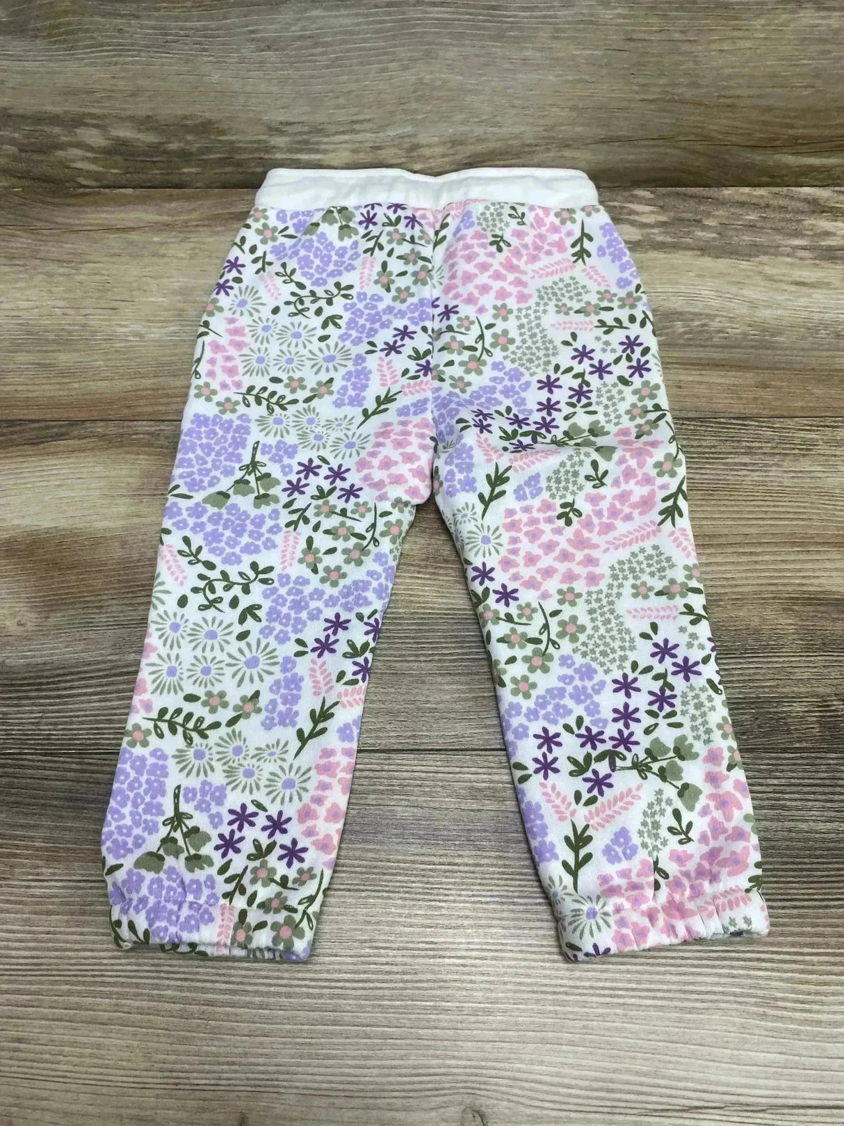 NEW Okie Dokie Fleece Floral Jogger Pant sz 18m - Me n Mommy To Be