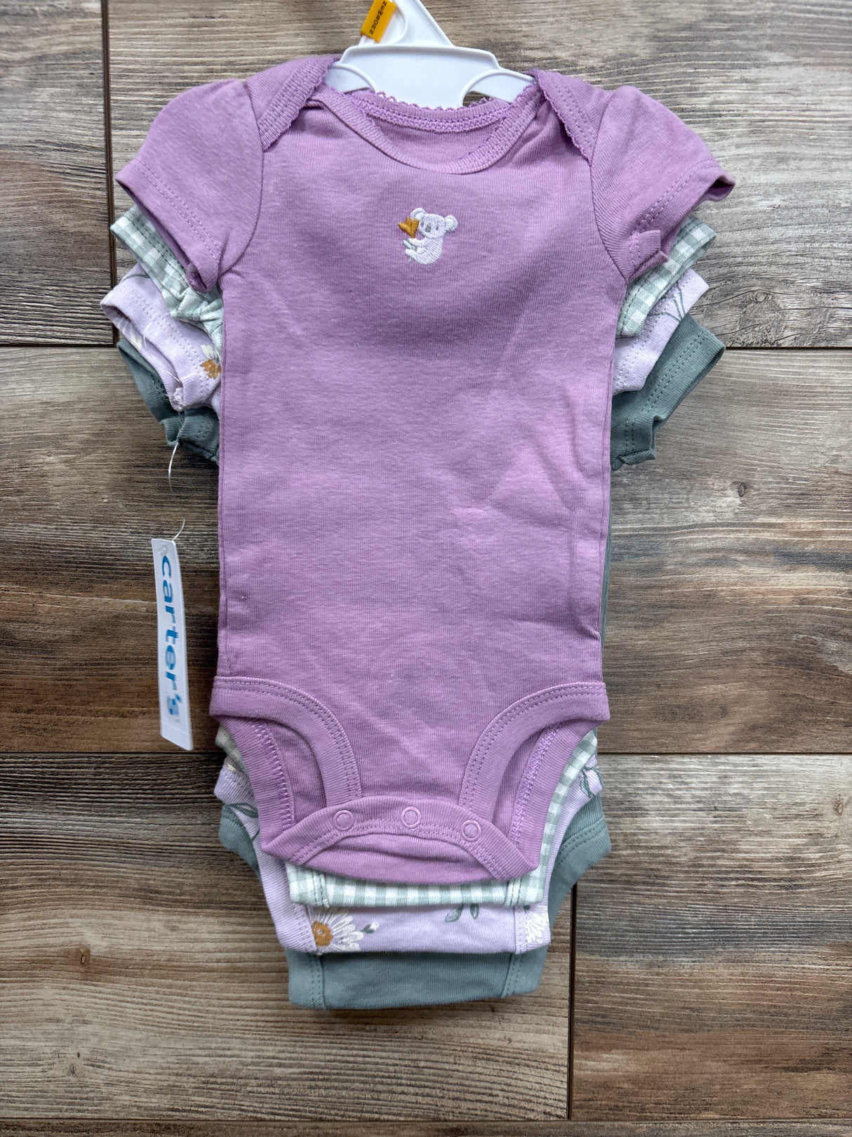 NEW Carter's 4pk Bodysuit Set Sage sz Newborn