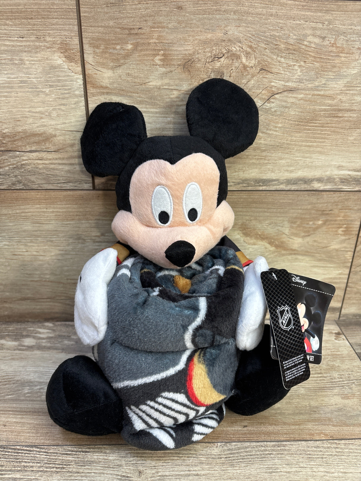 NEW NHL Vegas Golden Knights Mickey Mouse Hugger & Silk Touch Throw Blanket Set
