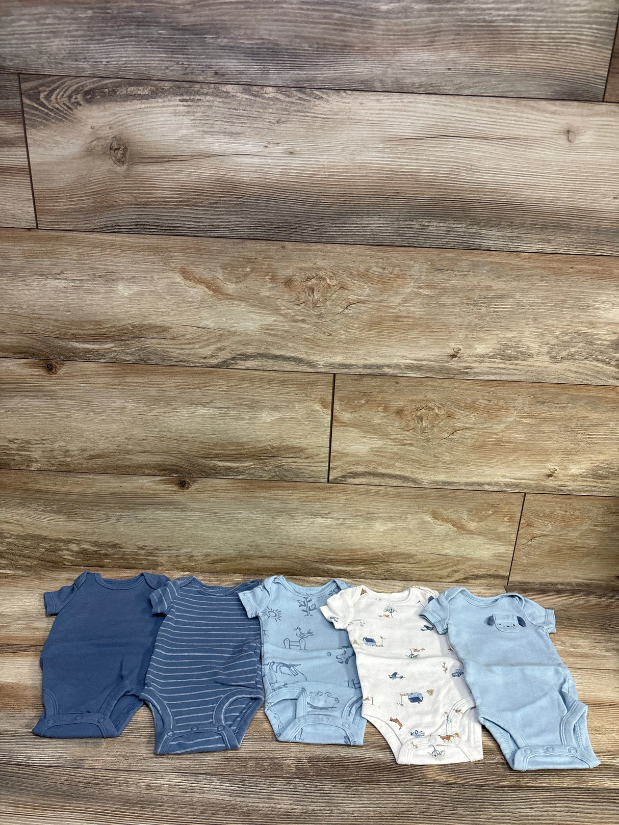 Carter's 5pk Bodysuits Blue sz Newborn