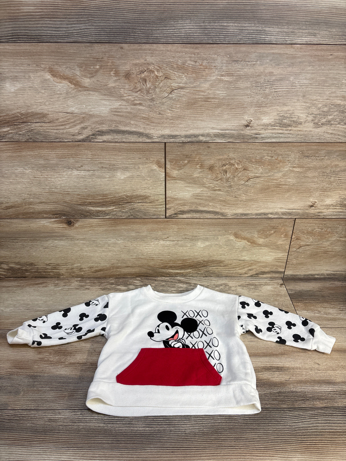 Disney Junior Mickey Mouse Xo Sweatshirt Cream sz 18m