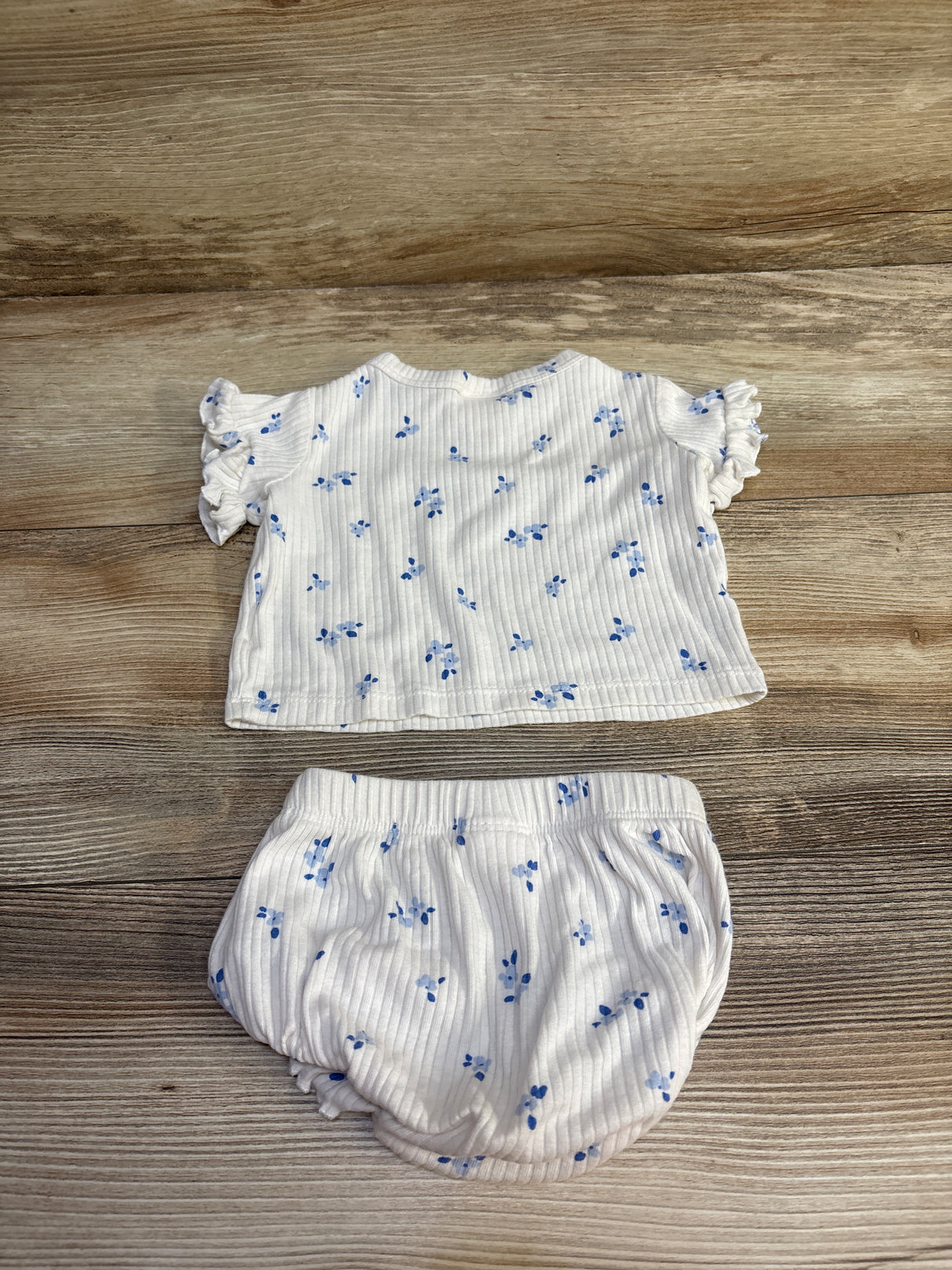 Cat & Jack 2pc Ribbed Shirt & Bloomers White sz Newborn