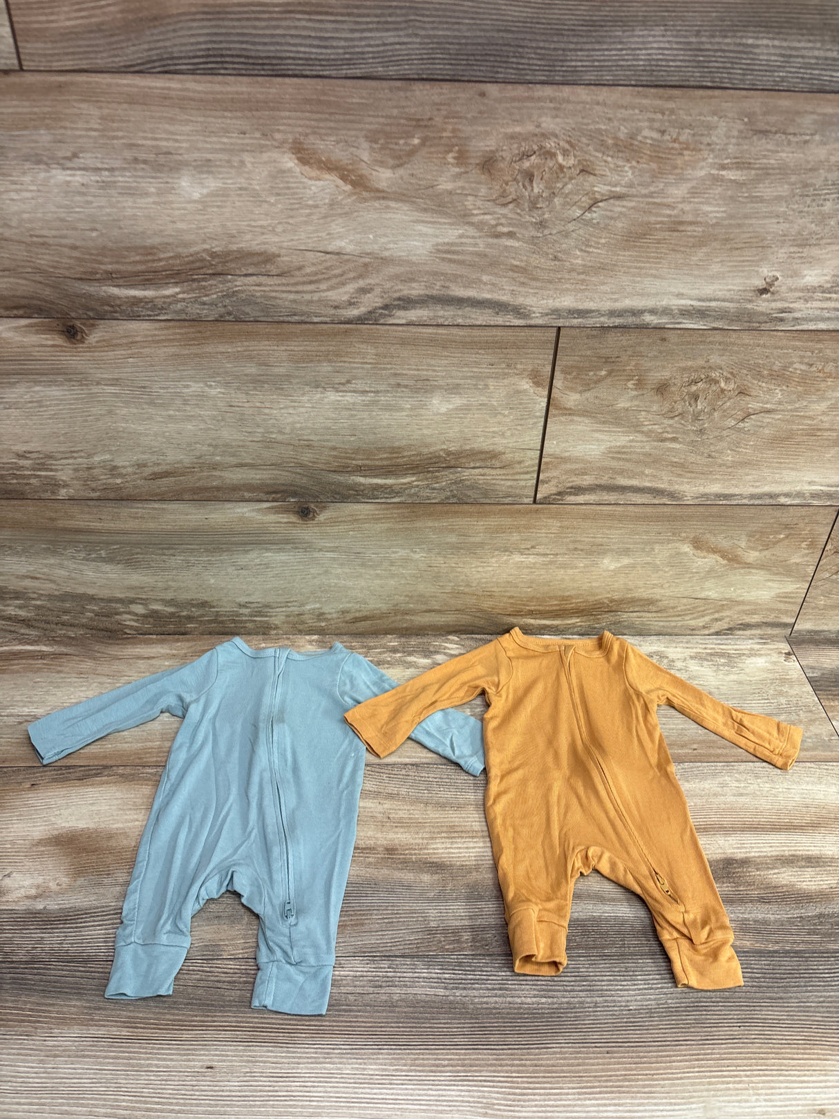 Cloud Island 2pc Footless Modal Sleepers Blue/Yellow sz Newborn
