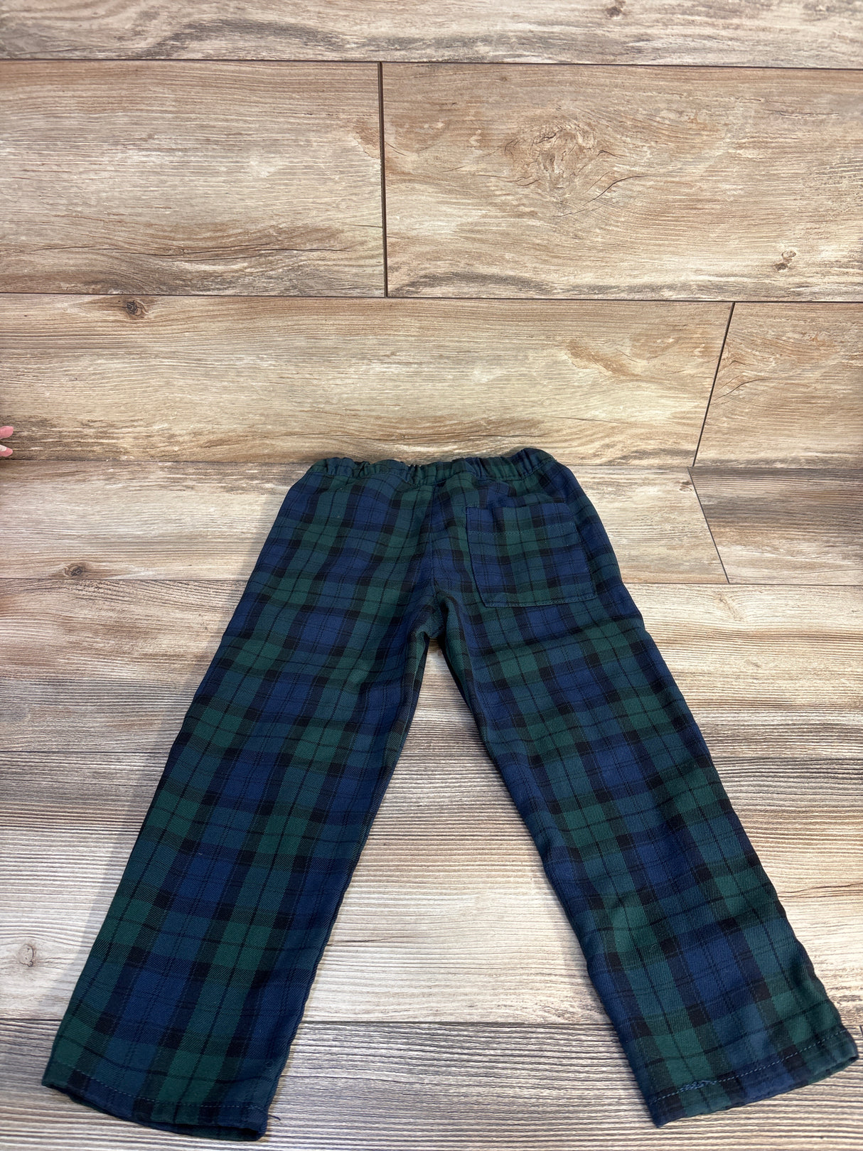 H&M Plaid Drawstring Pants Green sz 4T