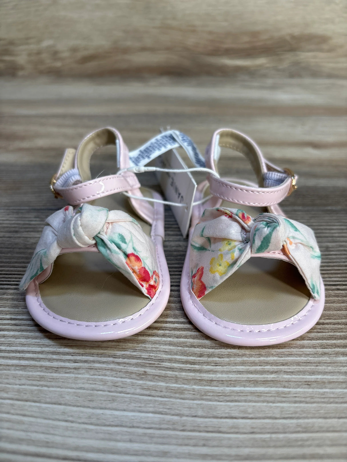 NEW Janie & Jack Floral Bow Sandals Pink sz 4/5c
