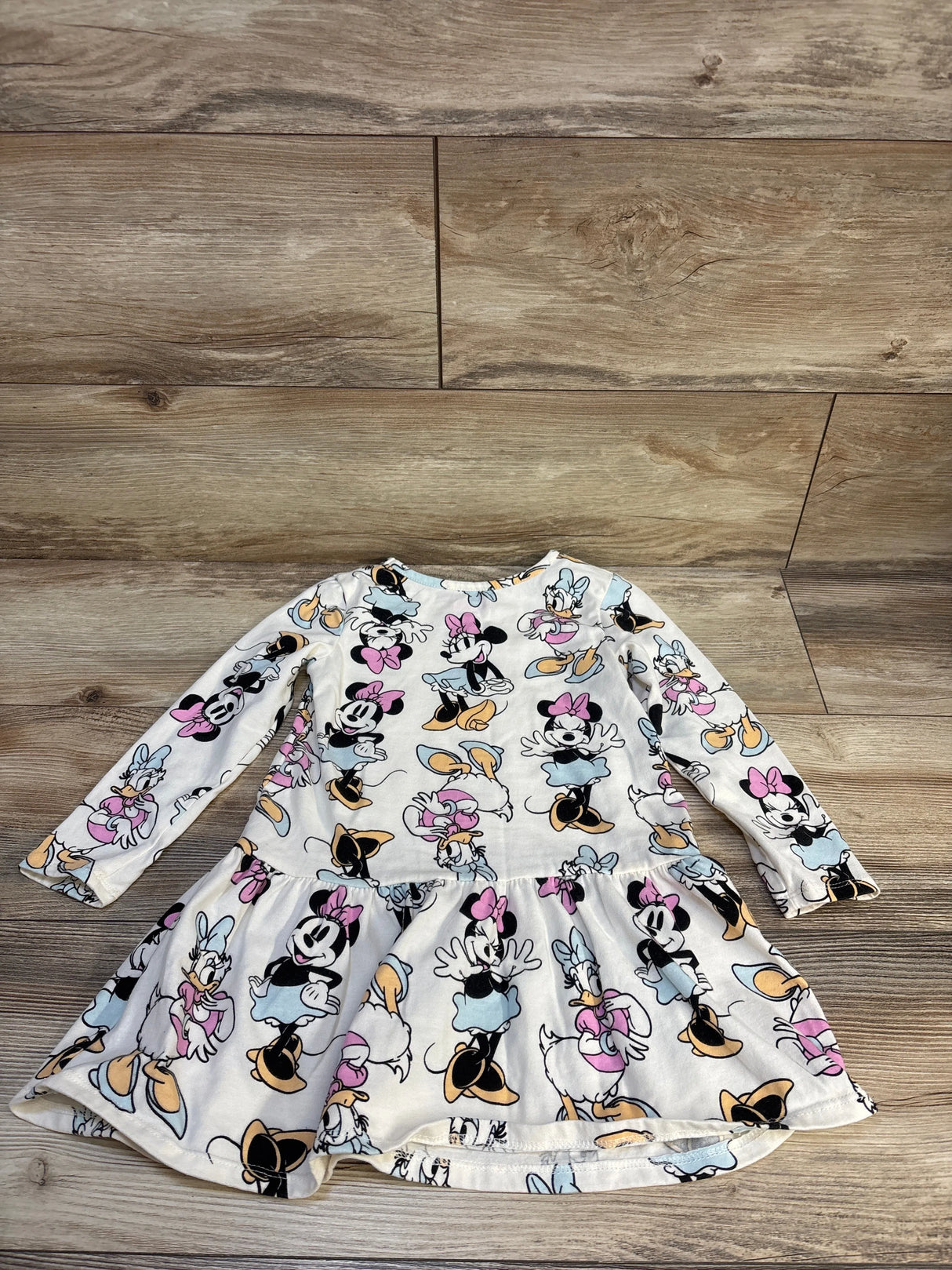 Disney Junior Minnie Mouse Peplum Shirt Dress White sz 4T