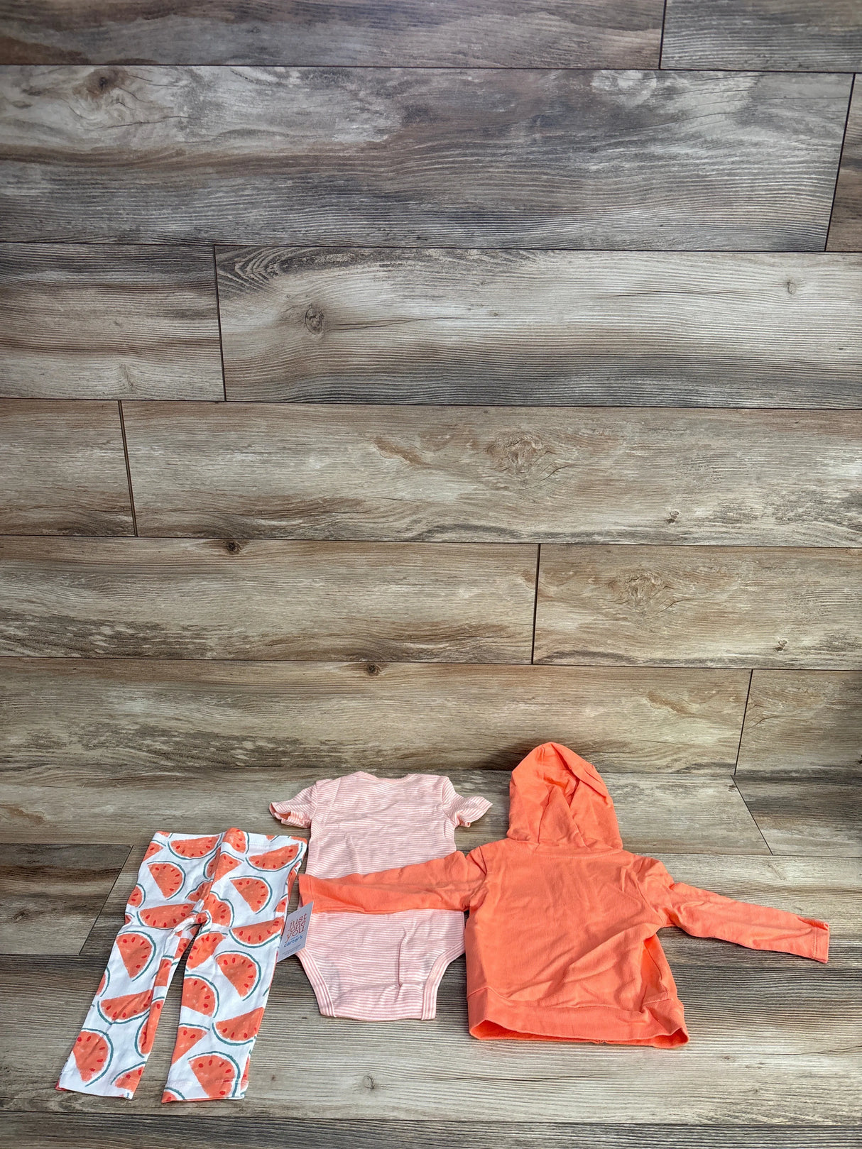 NEW Just One You 3pc Watermelon Full Zip Jacket Set Peach sz 9m