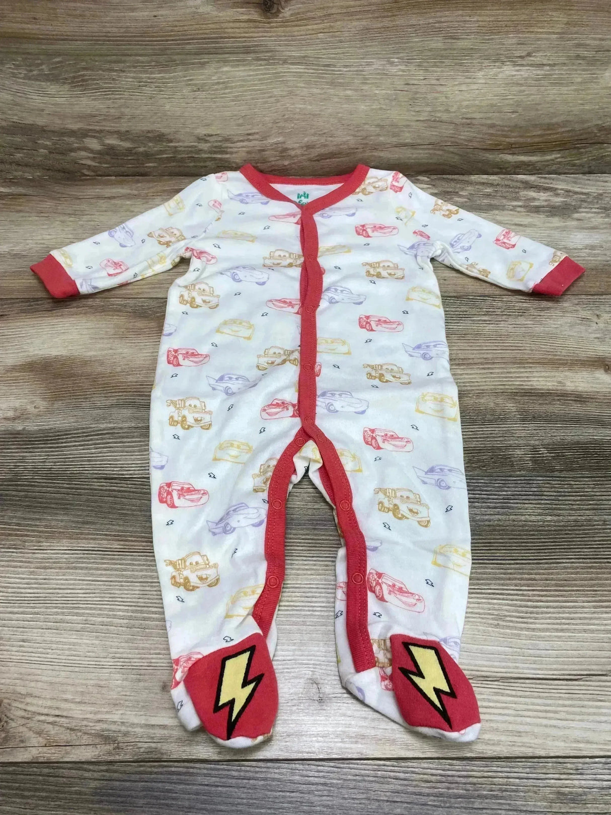 Disney Baby Cars Sleeper White sz 6-9m - Me n Mommy To Be