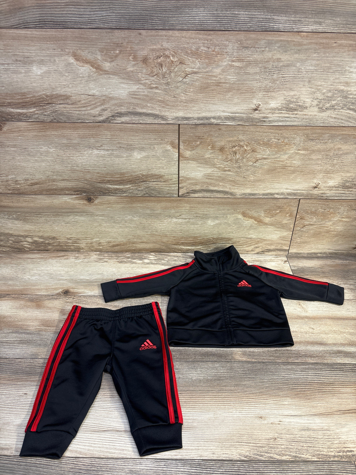 Adidas 2pc Tracksuit Black sz 3m