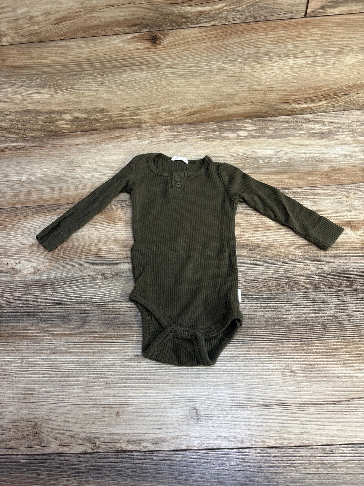 Jamie Kay Organic Modal Long Sleeve Bodysuit Dark Green sz 6-12m