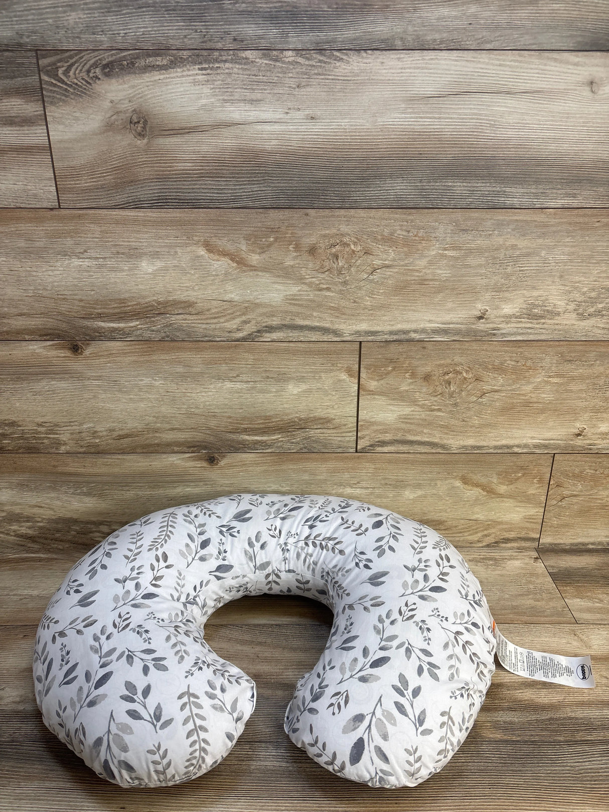 Boppy Nursing Pillow with Leaf Print Slipcover