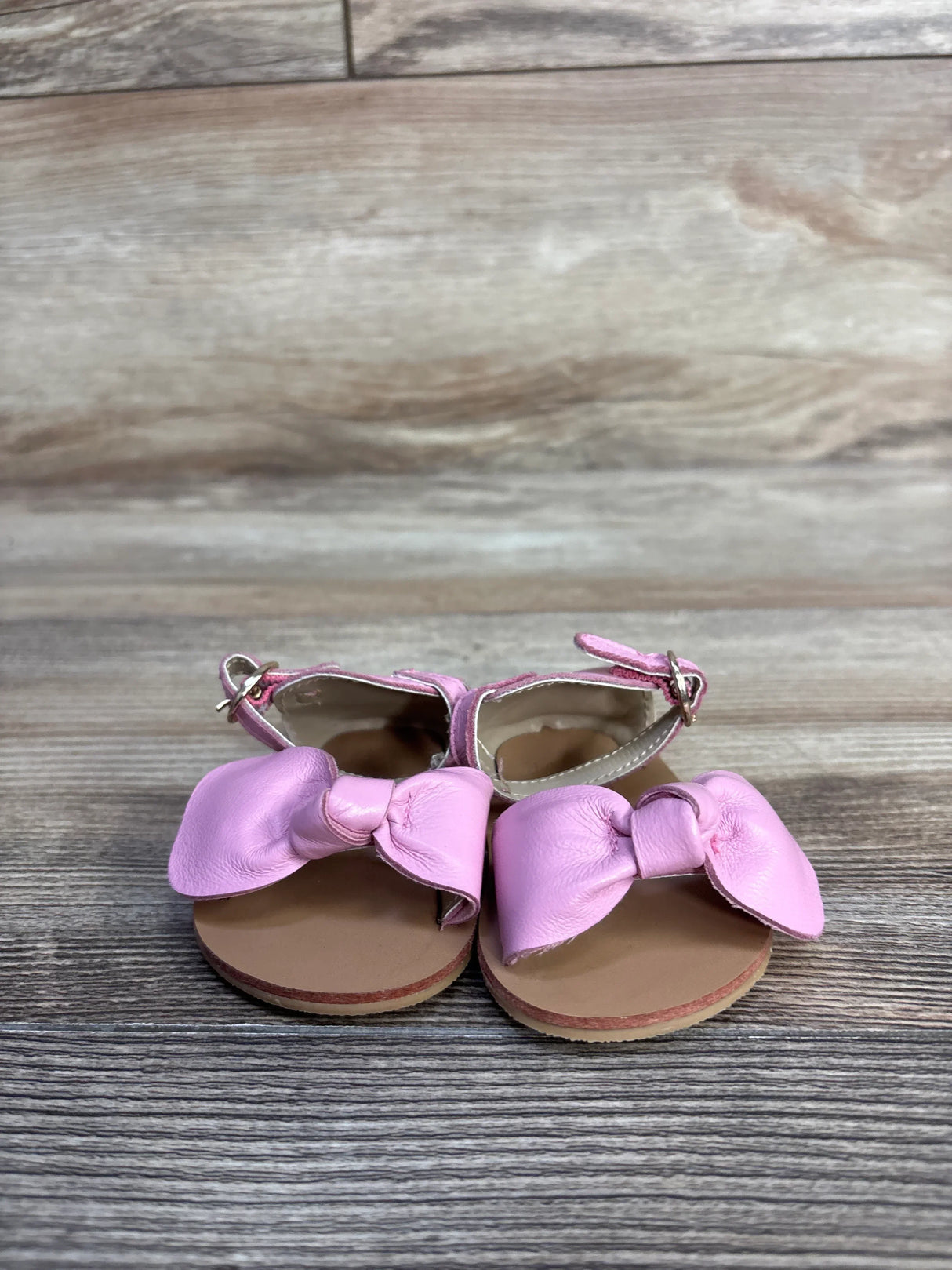 Janie & Jack Leather Bow Sandals Pink sz 3c