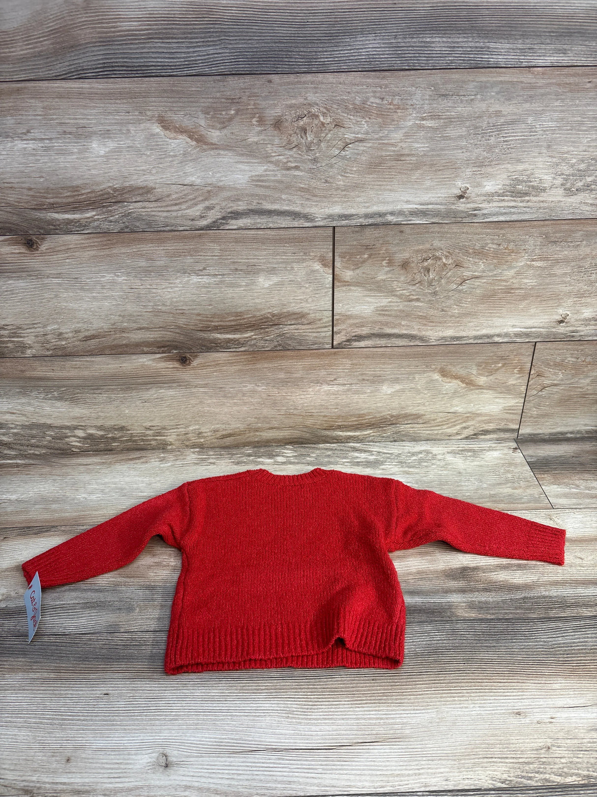 NEW Cat & Jack Knit Sweatshirt Red sz 18m