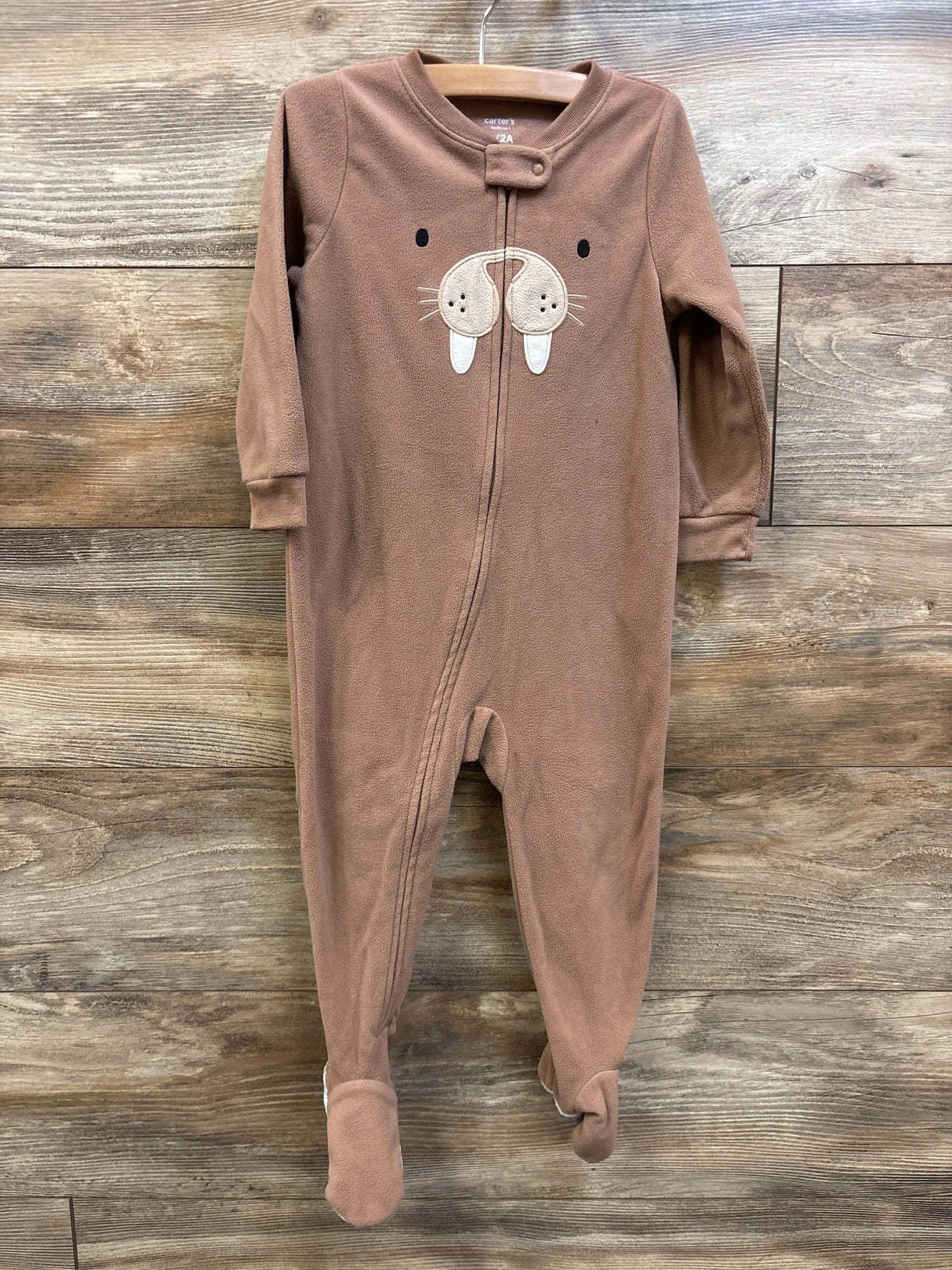 Carter's Walrus Blanket Sleeper Brown sz 2T