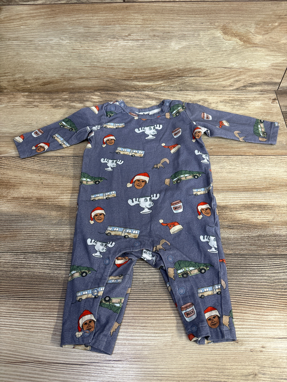 Cotton On Baby National Lampoons Christmas Vacation Coverall Slate sz 0-3m