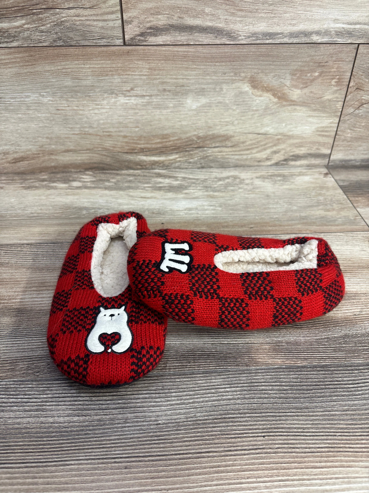 NEW Zizor Lil Bear Slippers Red sz 2-3Y