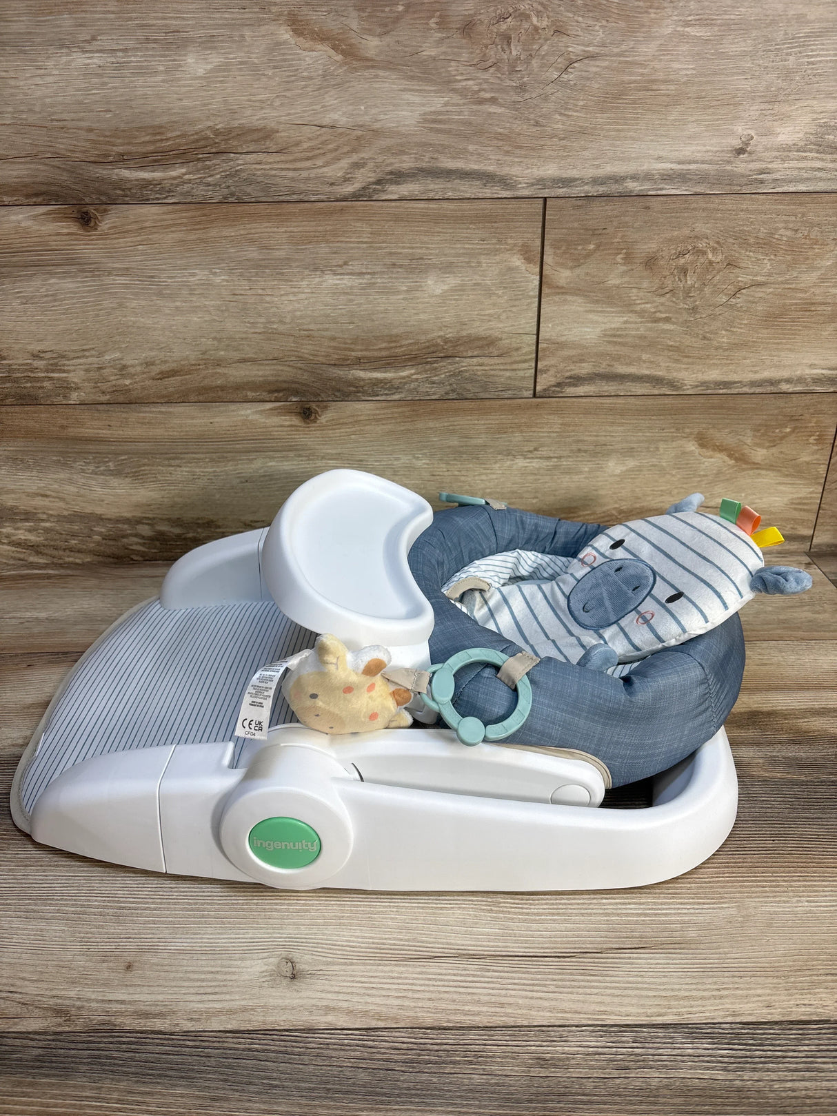 Ingenuity Prop Spot Learn-to-Sit Floor Seat in Casi the Zebra