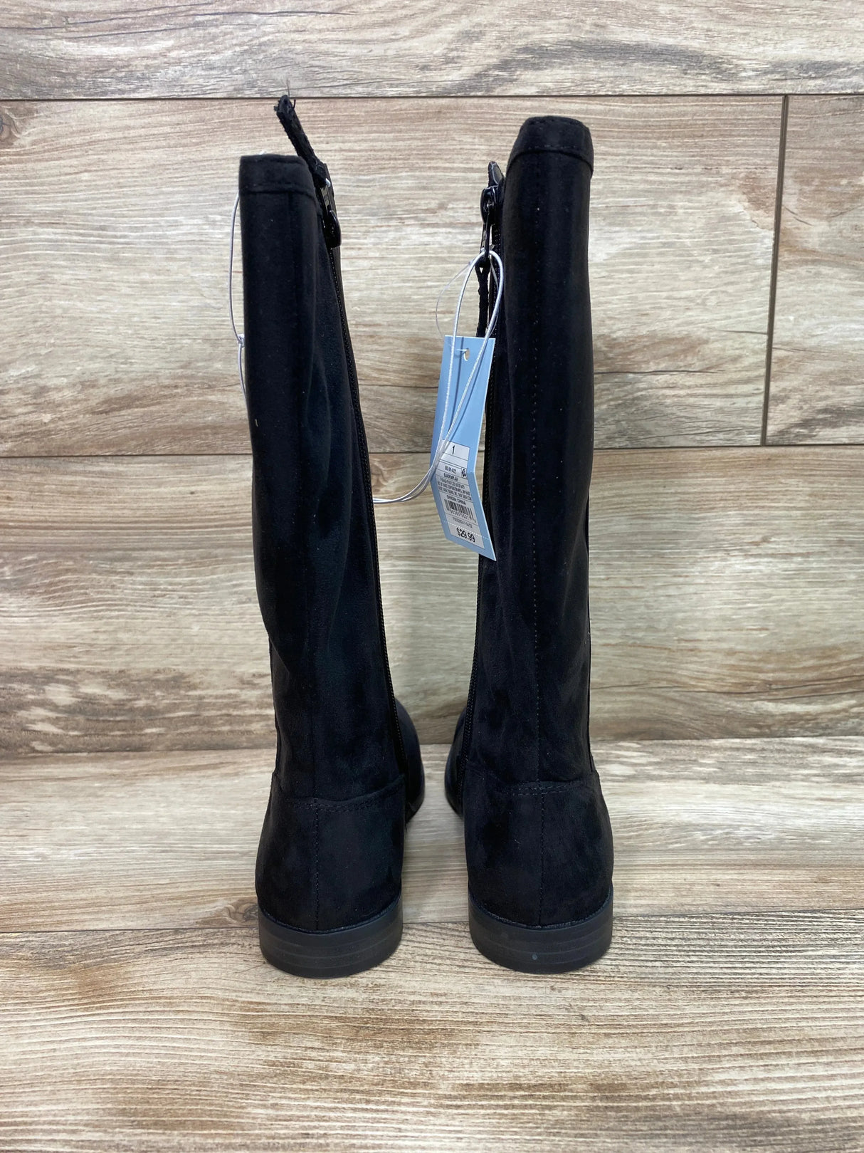 NEW Cat & Jack Mylah Tall Riding Boots Black sz 1Y - Me n Mommy To Be
