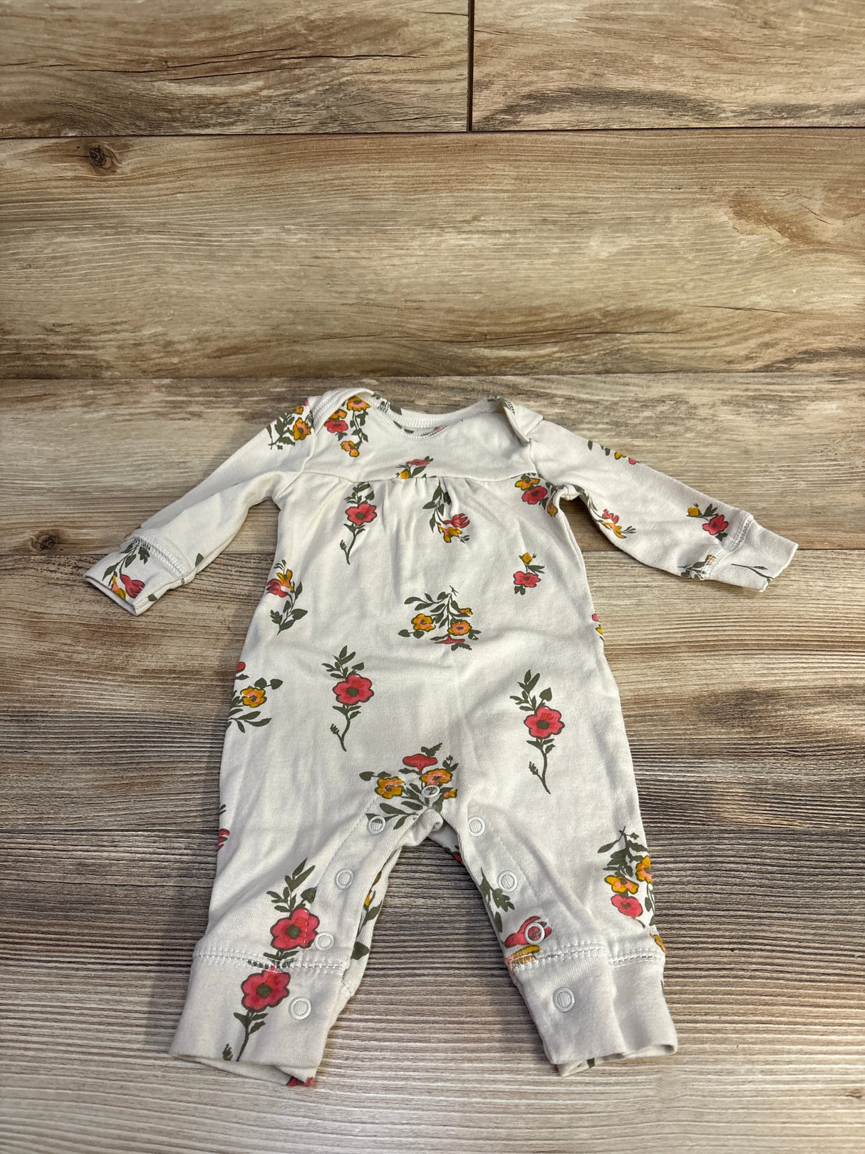 Carter's Floral Coverall Beige sz 3m - Me n Mommy To Be