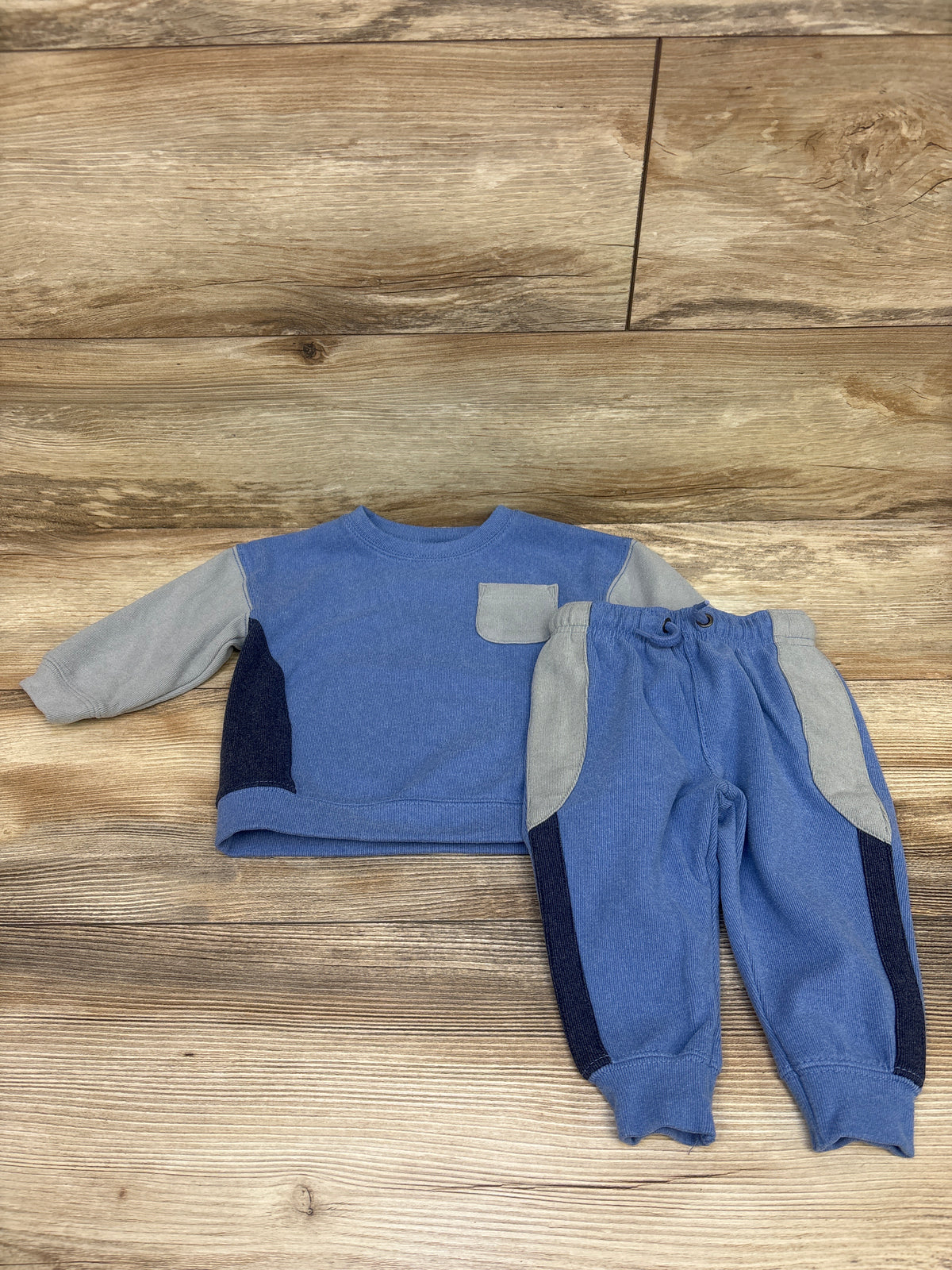 Carter's 2pc Pullover Sweatshirt & Joggers Set Blue sz 12m